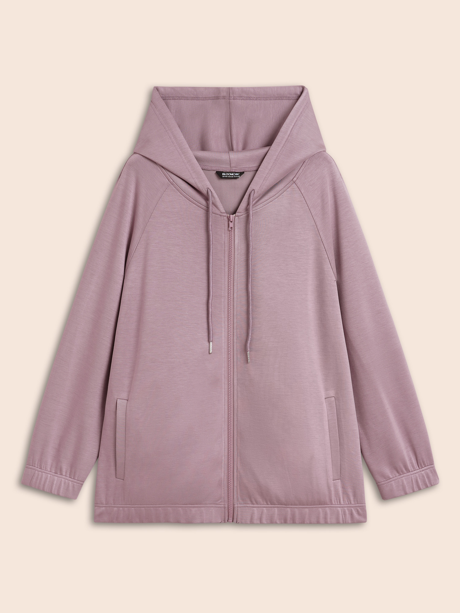 Plus Size Supersoft Essentials Solid Hooded Drawstring Sweatshirt Women DustyPink Casual Drawstring Hooded Everyday Sweatshirts BloomChic 26/4X 