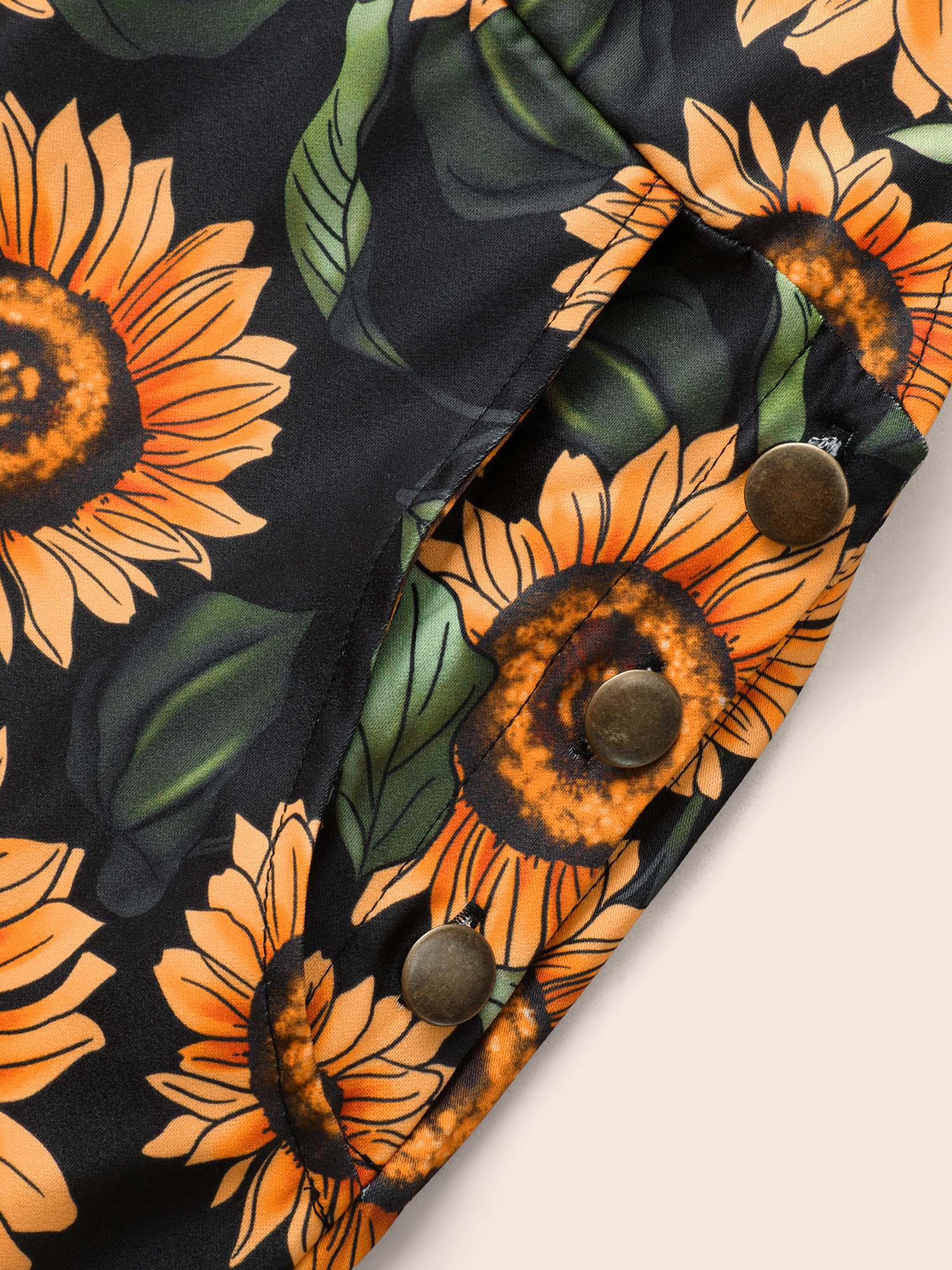 Plus Size Floral Adjustable Straps Patched Pocket Overall Dress Multicolor Women Casual Button Non Sleeveless Curvy BloomChic 14-16/1X 