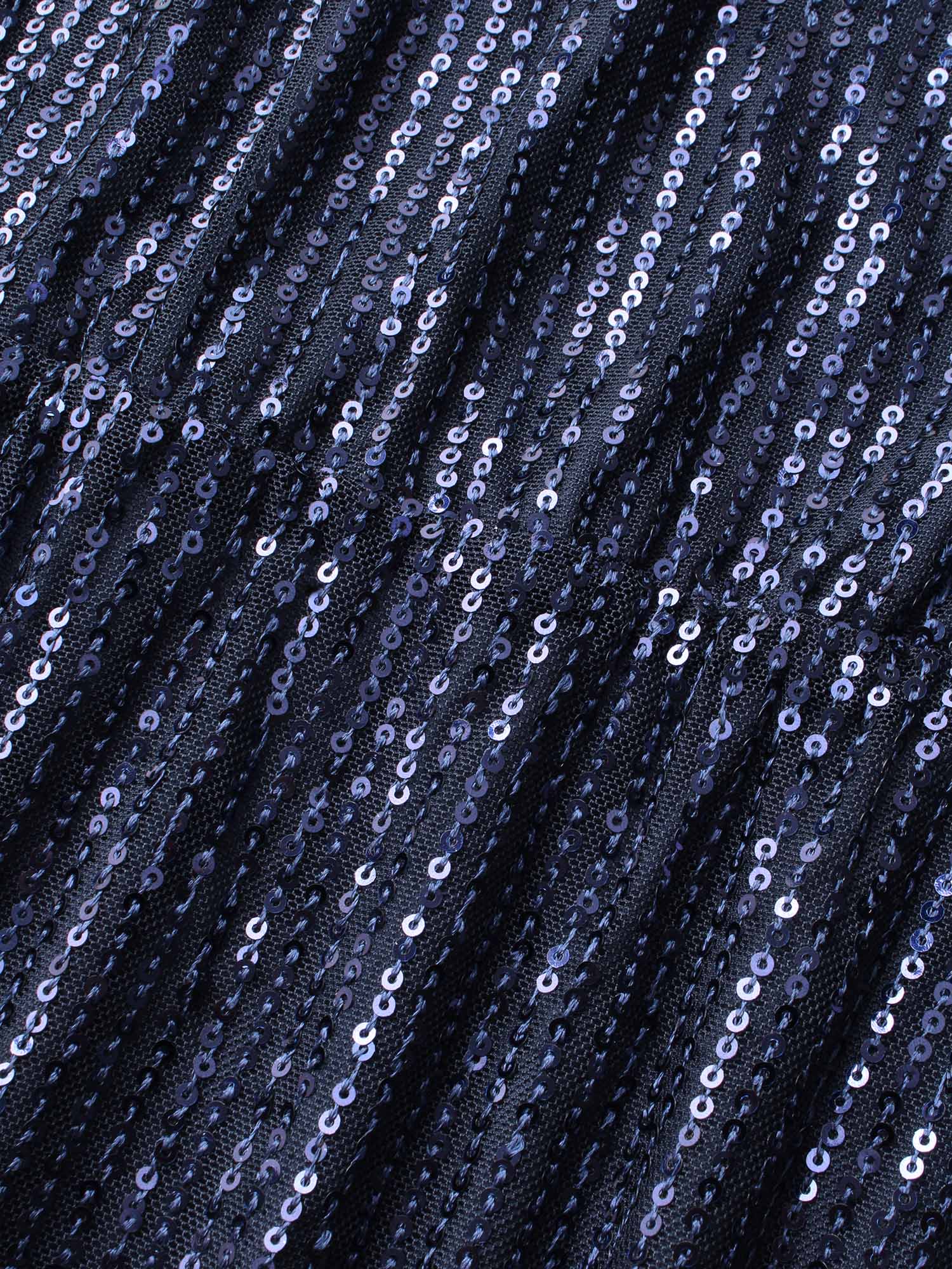 Plus Size Round Neck Sequin Mesh Tank Dress Midnight Women Cocktail Texture Round Neck Sleeveless Curvy BloomChic 22-24/3X 