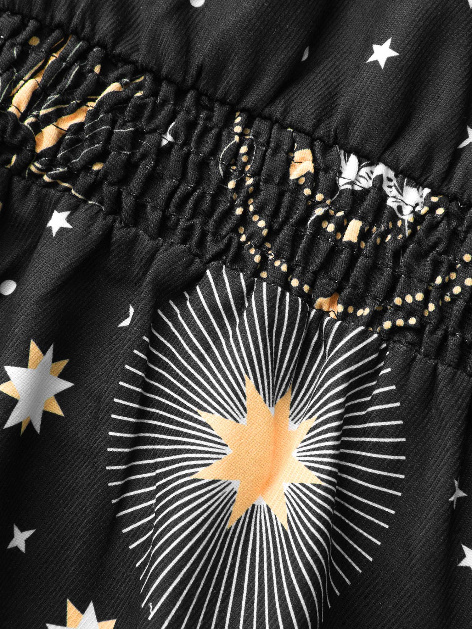 Plus Size Black Starry Night Printed Cami Jumpsuit Women Cocktail Sleeveless Non Party Loose Jumpsuits BloomChic 10/M 