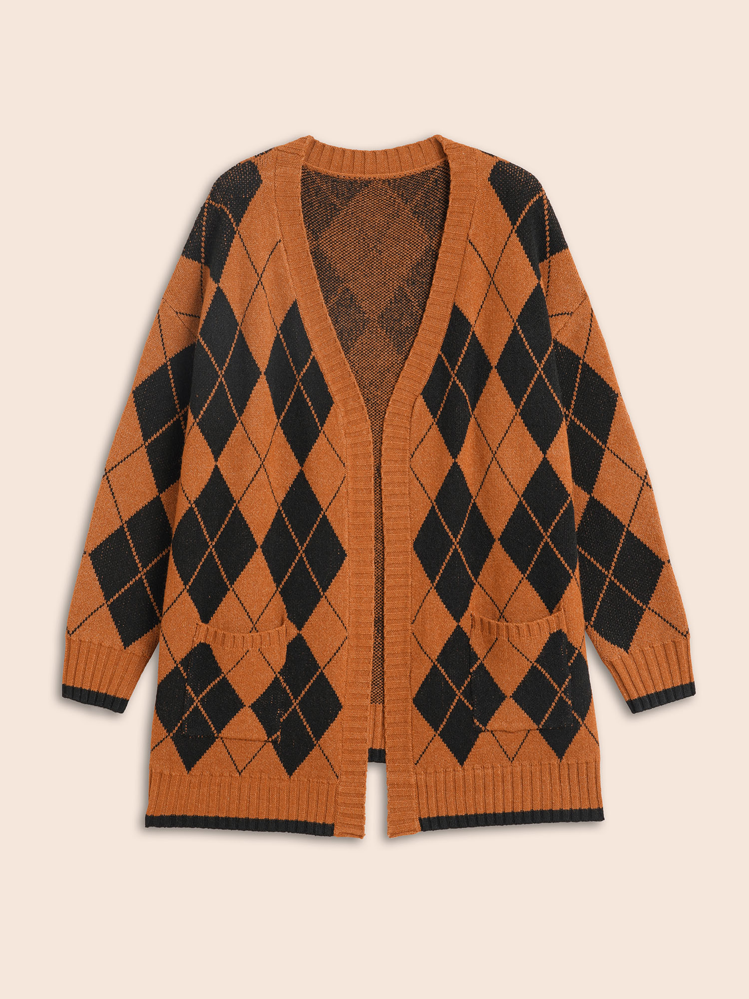 Plus Size Halloween Plaid Long Open Cardigan Black Women Casual Loose Long Sleeve Everyday Cardigans BloomChic 22-24/3X 