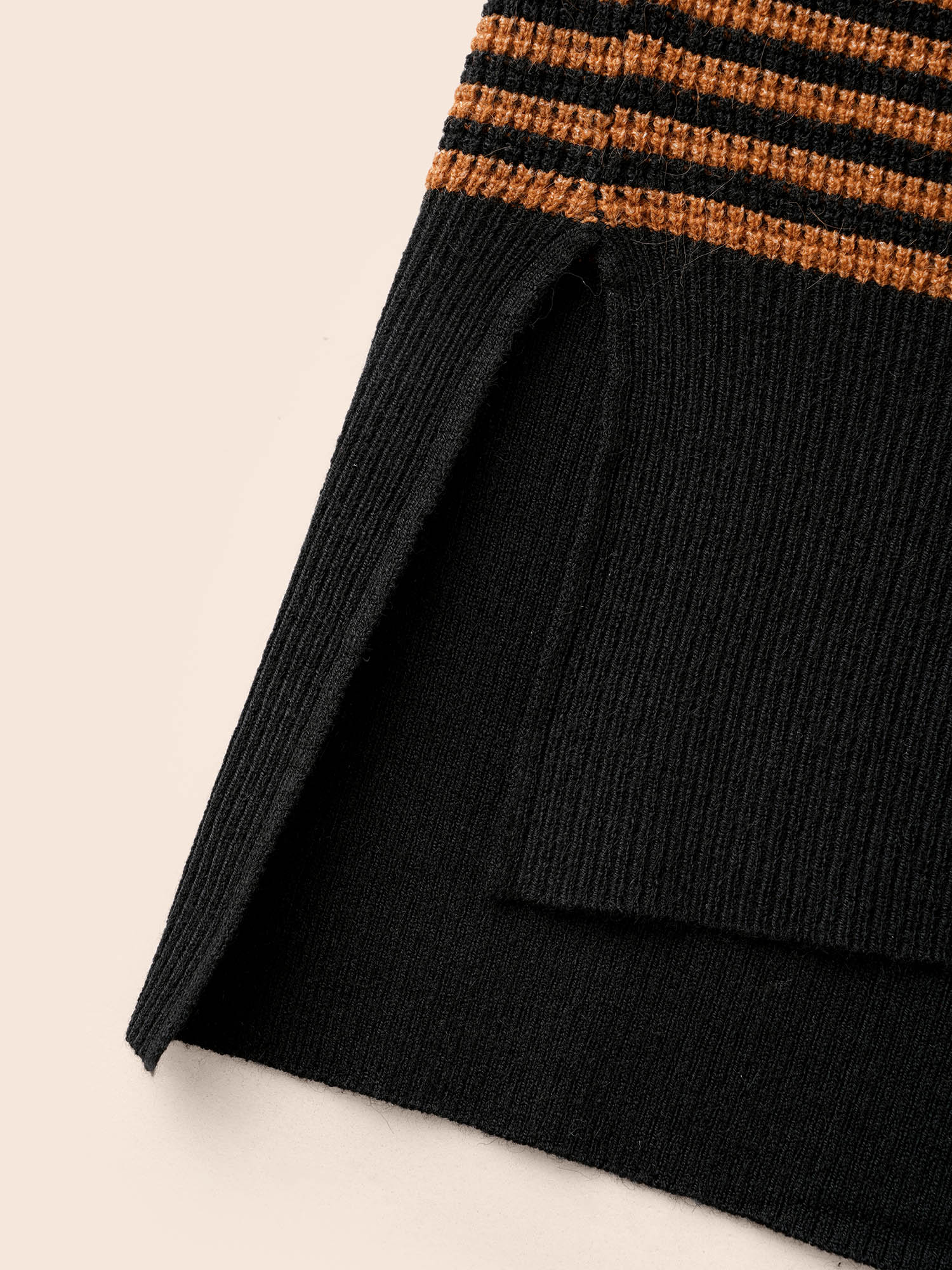 Plus Size Halloween Striped Ribbed Cardigan OrangeRed Women Casual Loose Long Sleeve Everyday Cardigans BloomChic 28/5X 