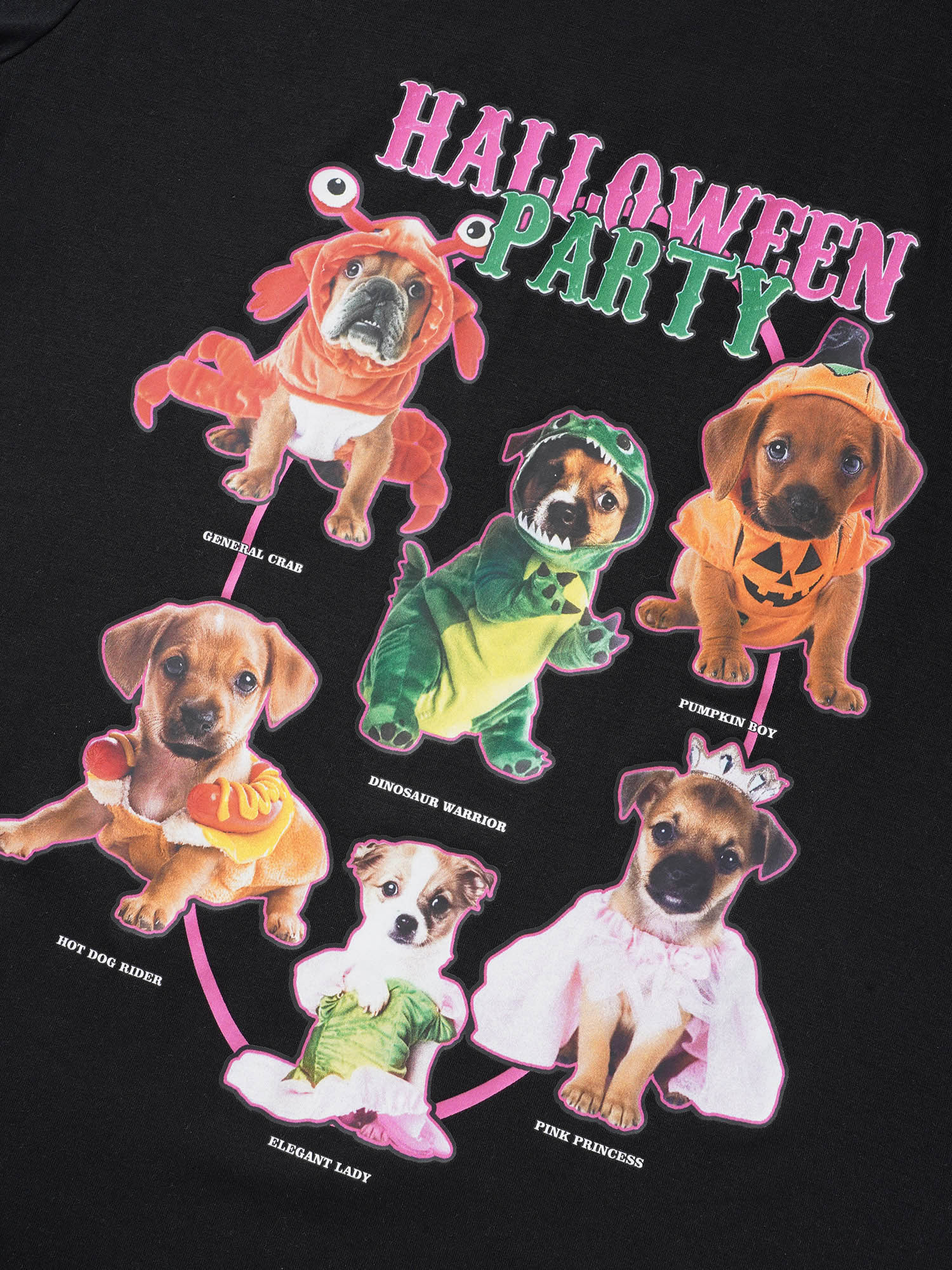 Plus Size Party Puppies Printed Slim-Fit T-shirt Black Women Casual Non Animals Round Neck Everyday T-shirts BloomChic 10/M 