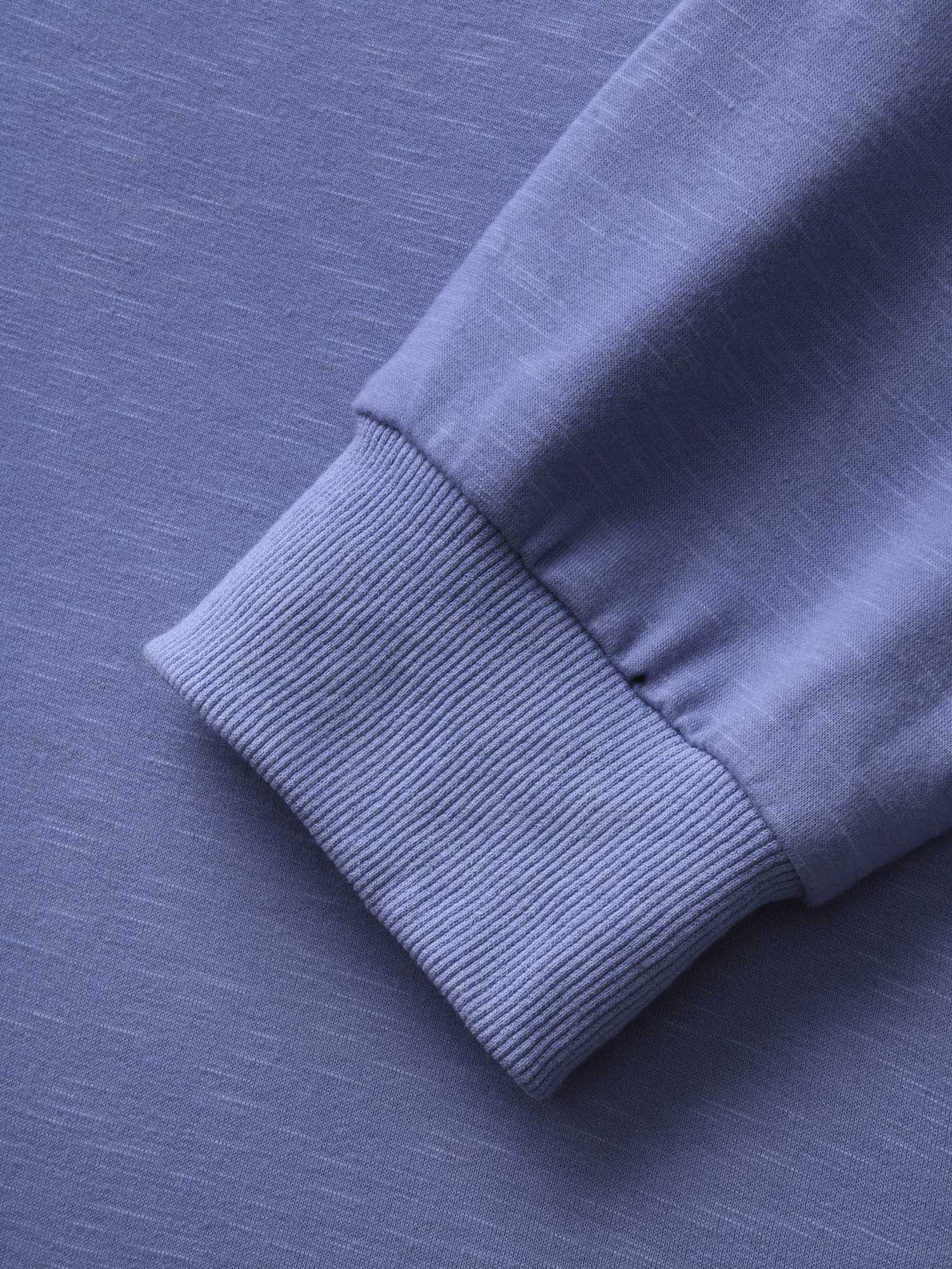 Plus Size Plain Notched Collar Button Up Sweatshirt Women Bluepurple Casual Patchwork Notched collar Everyday Sweatshirts BloomChic 12/L 