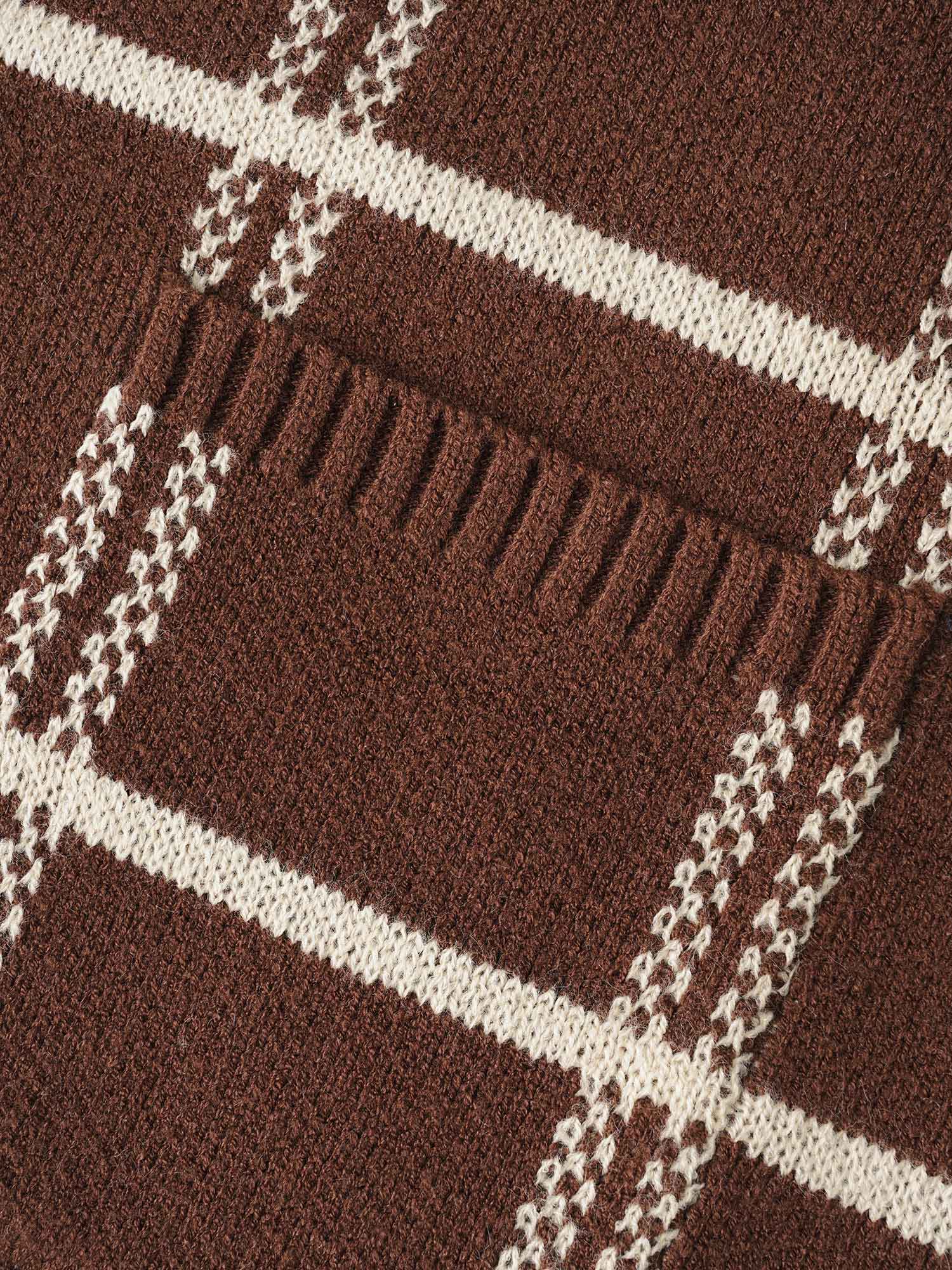 Plus Size Plaid Button Up Pocket Cardigan Browncoffeecolor Women Casual Loose Long Sleeve Everyday Cardigans BloomChic 10/M 