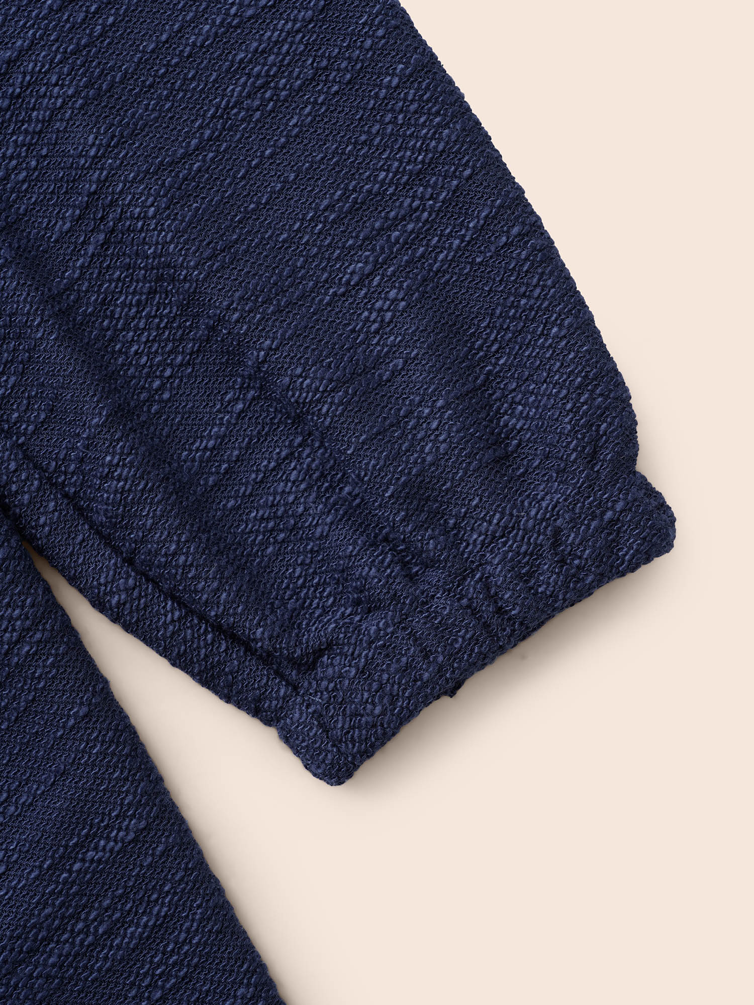 Plus Size Texture Drawstring Pocket Hooded Sweatshirt Women DarkBlue Casual Texture Loose Hooded Everyday Sweatshirts BloomChic 26/4X 
