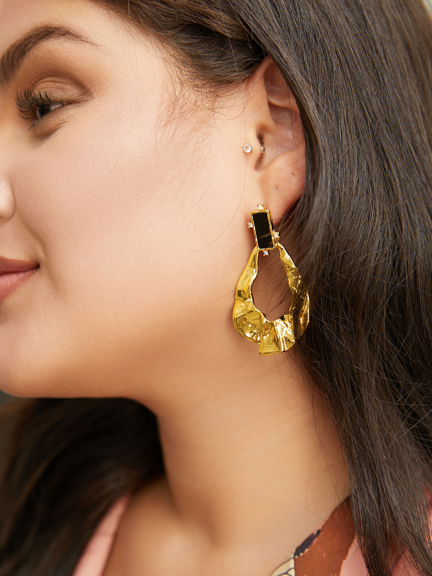 Asymmetrical Geometric Design Dangle Earrings Everyday One Size Casual Earrings BloomChic