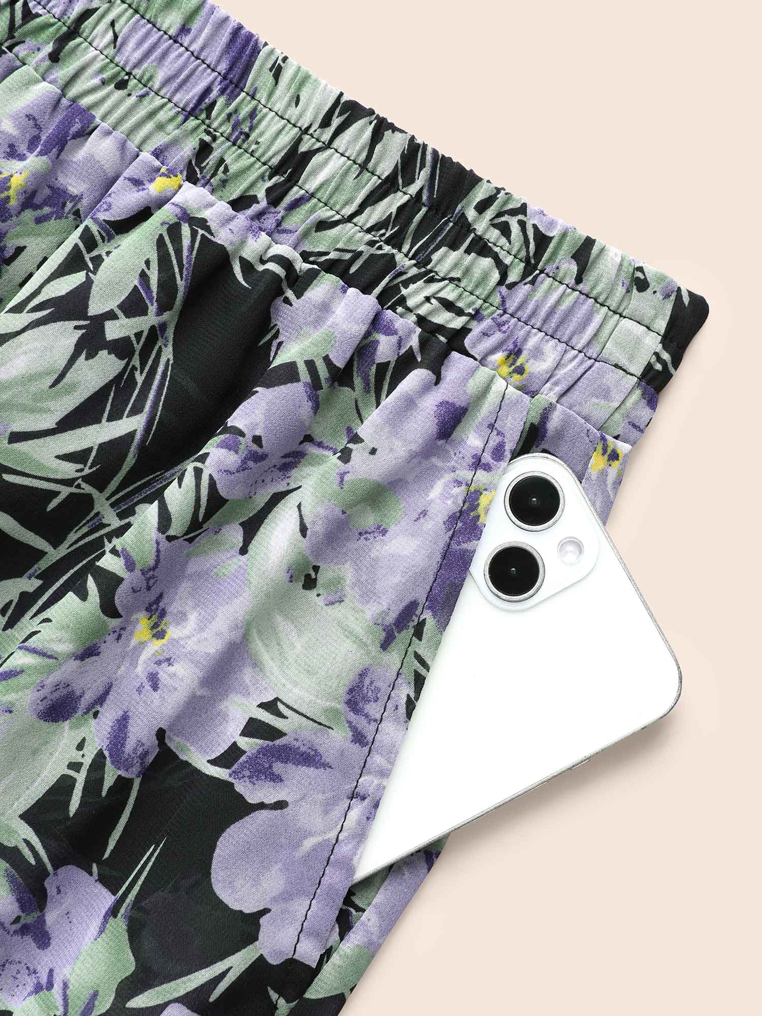 Plus Size Floral Ruffle Layered Hem Skirt Women BlackFlower Elegant No stretch Slanted pocket Everyday Skirts BloomChic 26/4X 