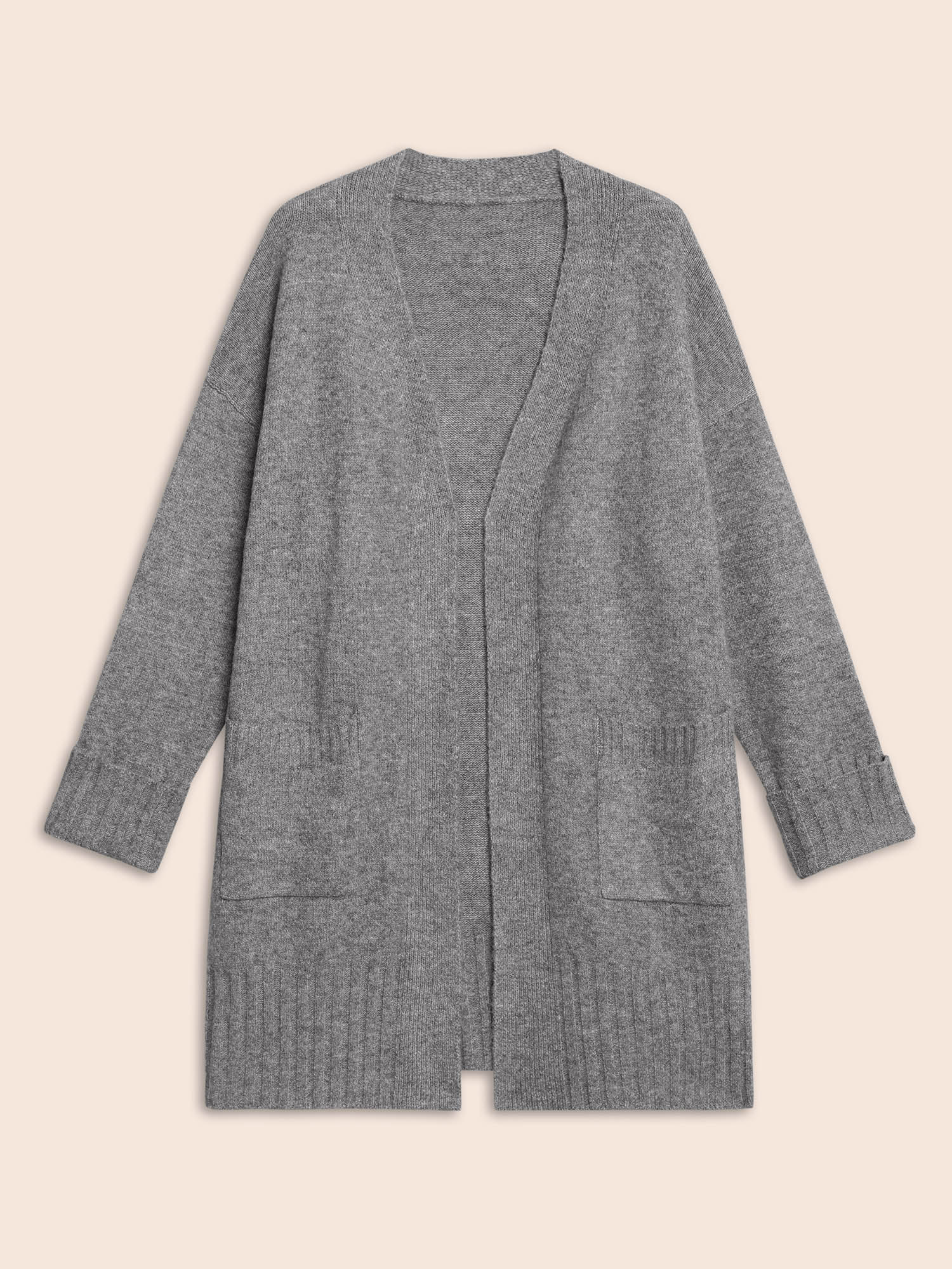 

Plus Size Airy Cozy Long Open Cardigan Mediumgray Women Casual Loose Long Sleeve Everyday Cardigans BloomChic