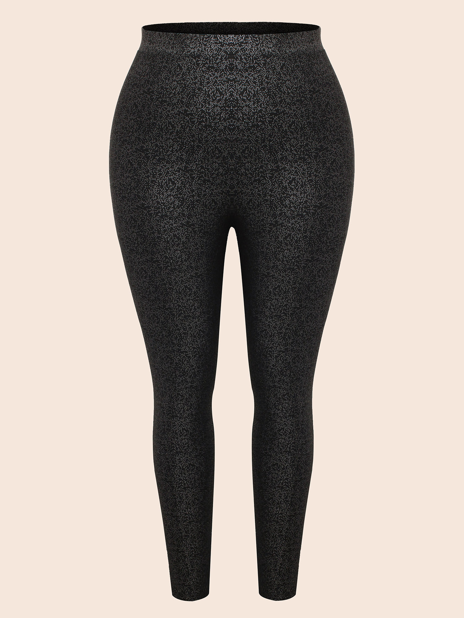 Plus Size Glitter Pleated Skinny Leggings Women Black Cocktail Medium stretch Skinny Mid Rise Party Leggings BloomChic 28/5X 