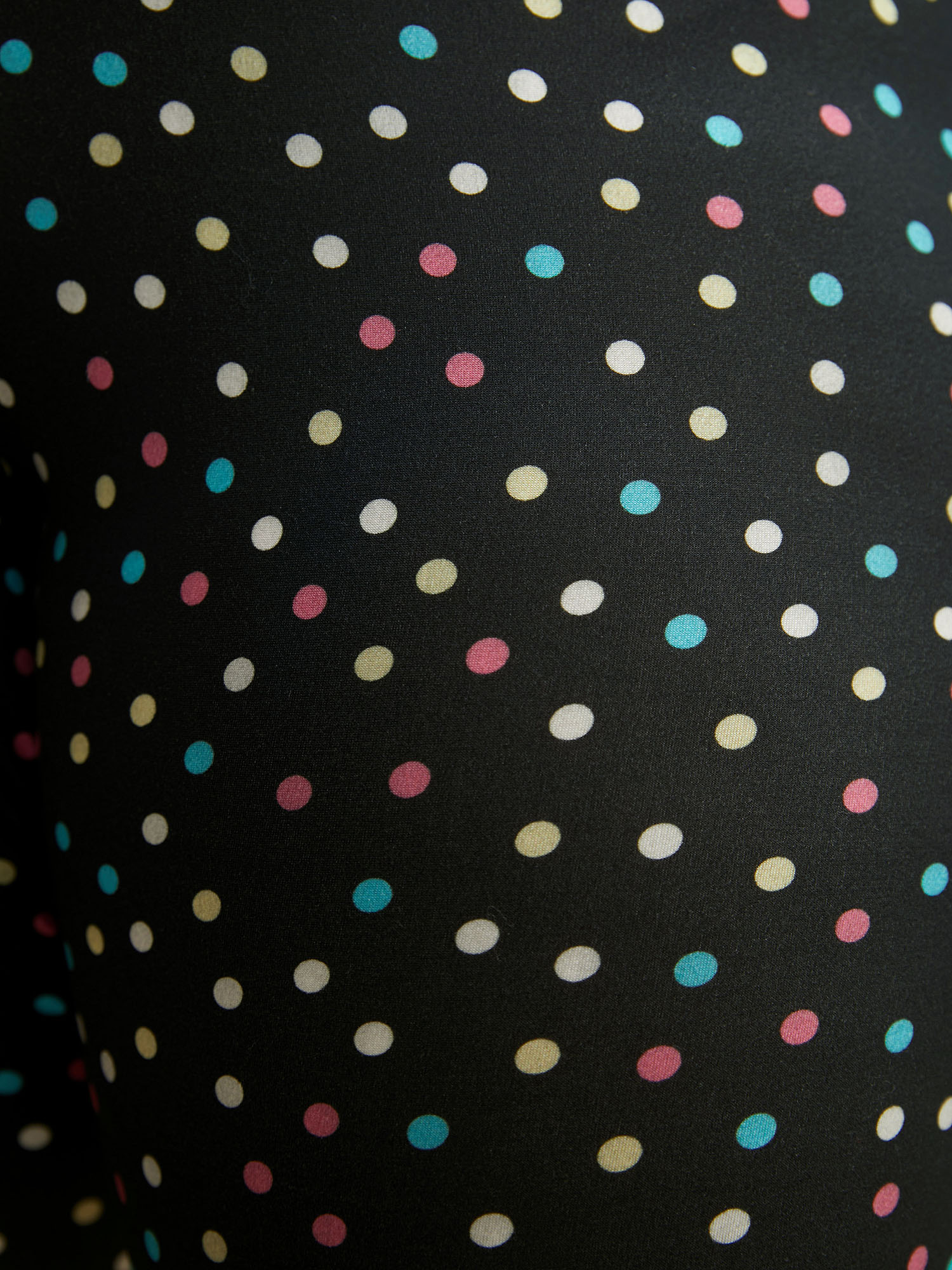Plus Size Color Polka Dot Mid Rise Skinny Leggings Women Black At the Office Medium stretch Skinny Mid Rise Work Leggings BloomChic 30/6X 