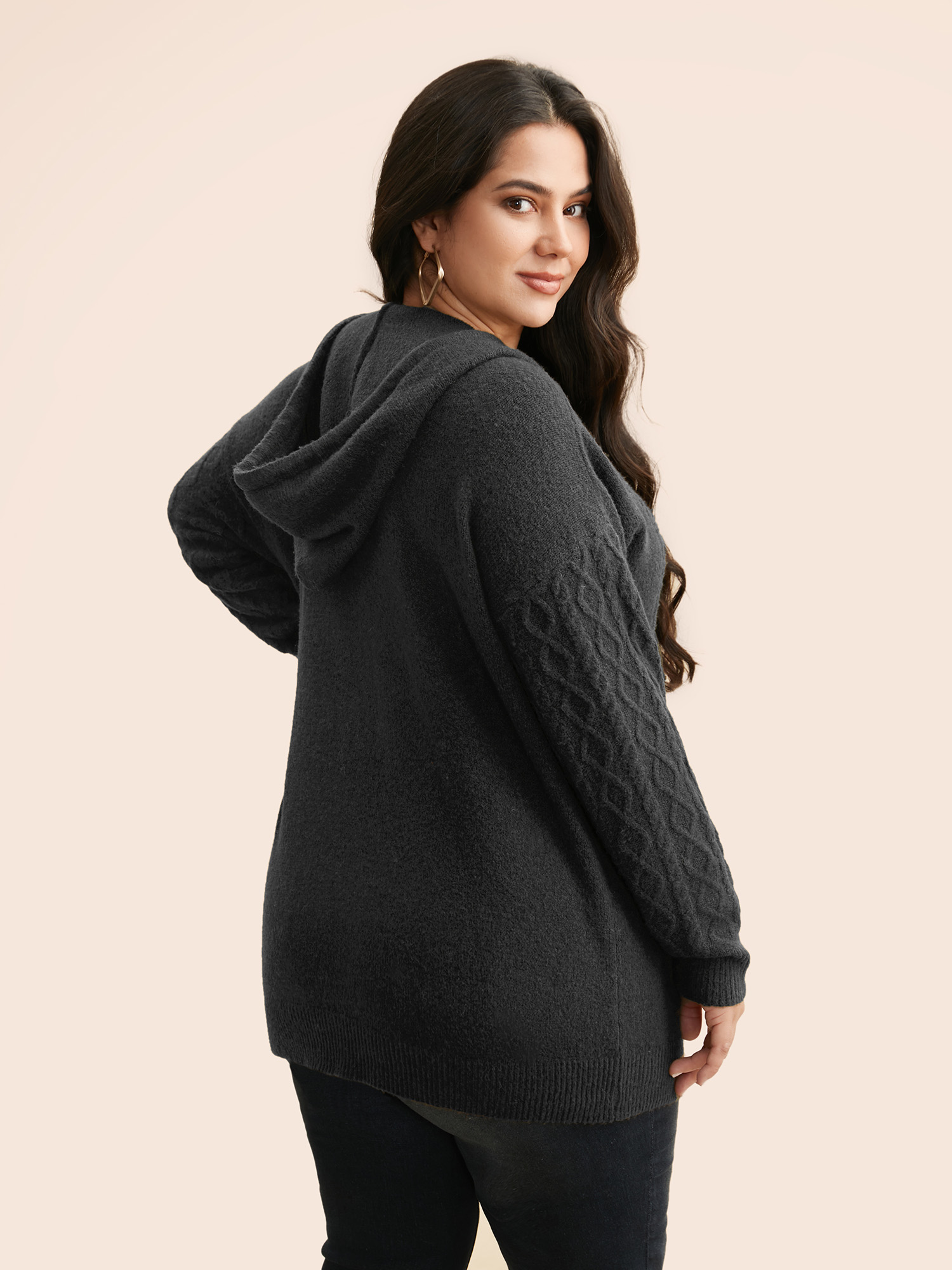 

Plus Size Airy Cozy Hooded Pullover DimGray Women Casual Loose Long Sleeve Hooded Everyday Pullovers BloomChic