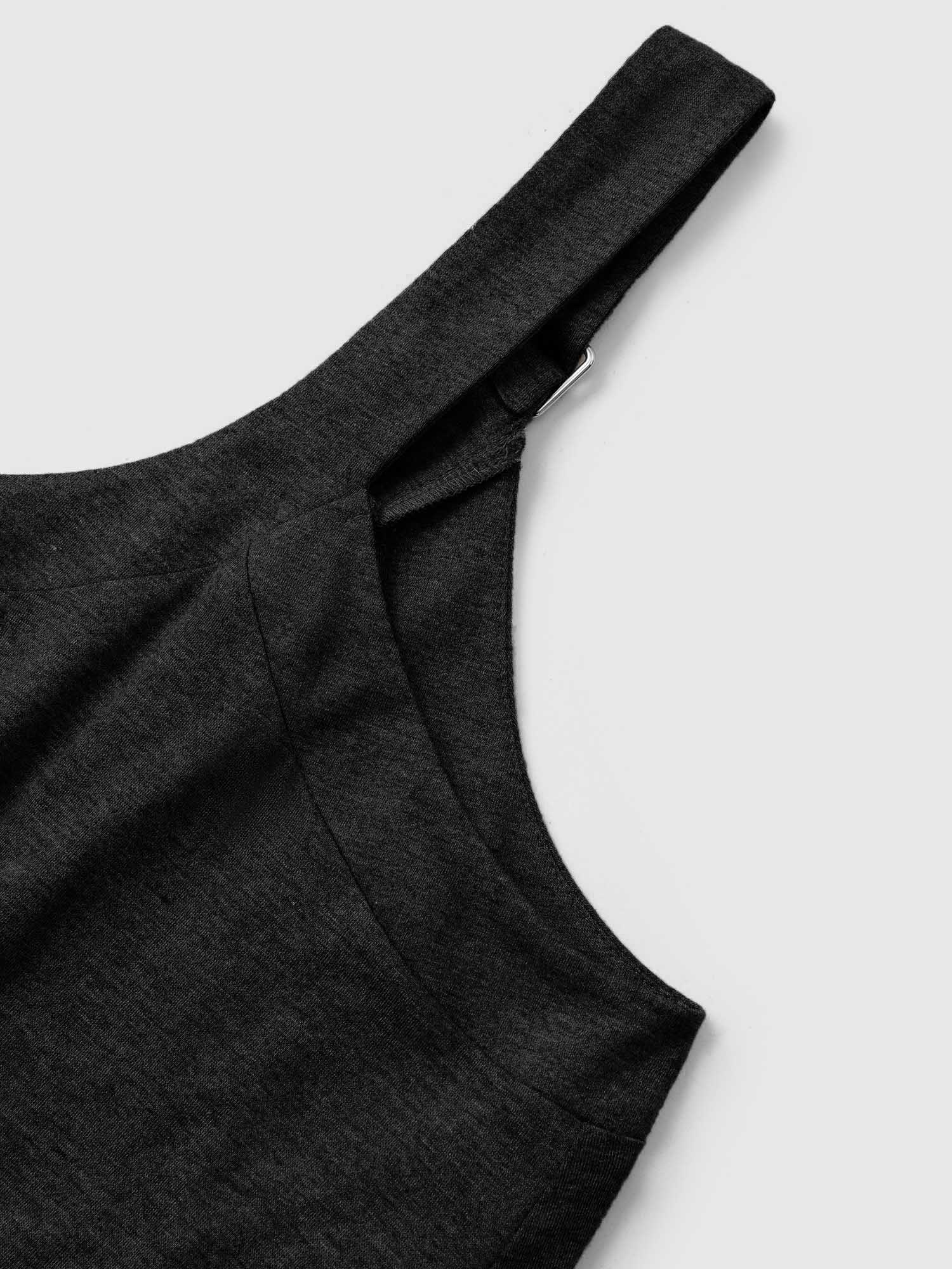 Plus Size Black Supersoft Essentials Solid Pocket Adjustable Straps Jumpsuit Women Casual Sleeveless Non Everyday Loose Jumpsuits BloomChic 28/5X 