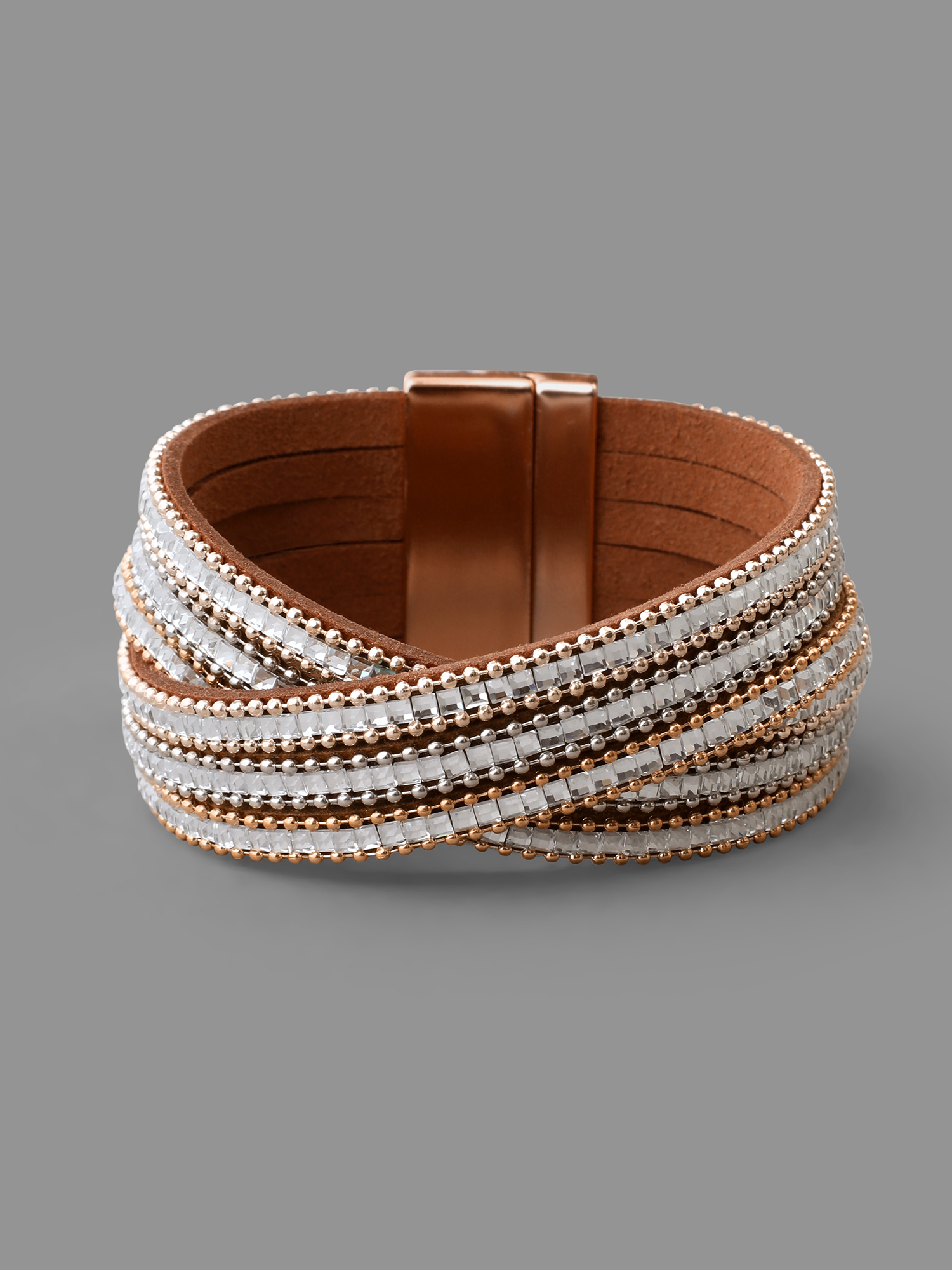 Twist Cubic Zirconia Cuff Bangle Bracelet Women Everyday 22-30/3X-6X Casual Bracelets BloomChic