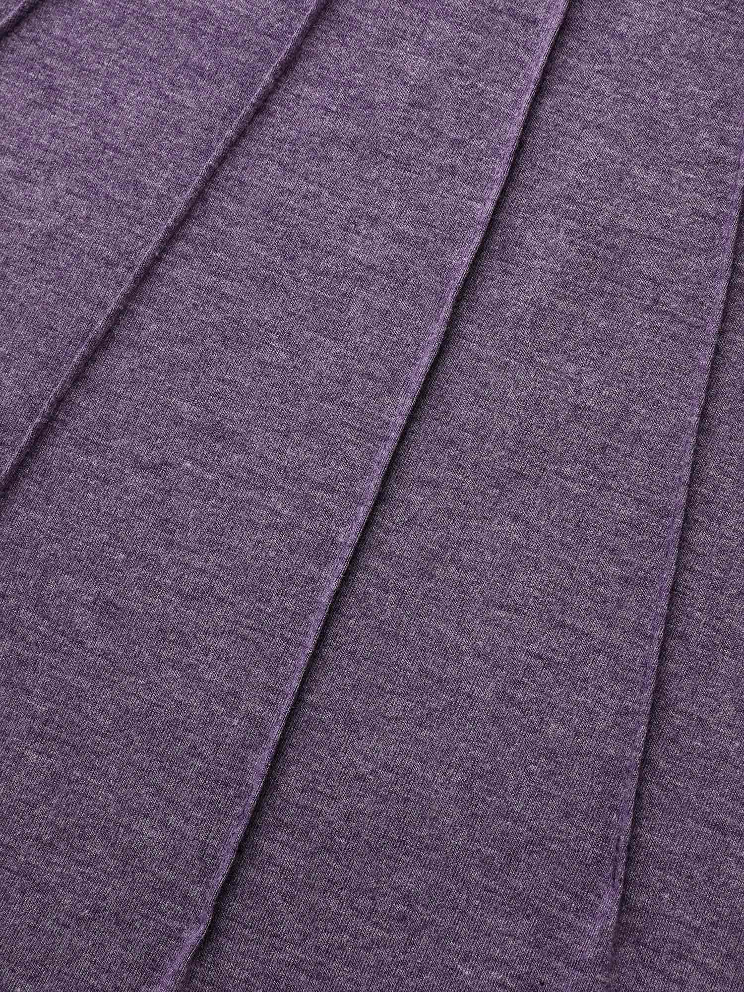 Plus Size Lace Patchwork Pleated Raglan Sleeve T-shirt Eggplant Women Casual Pleated Round Neck Everyday T-shirts BloomChic 14-16/1X 