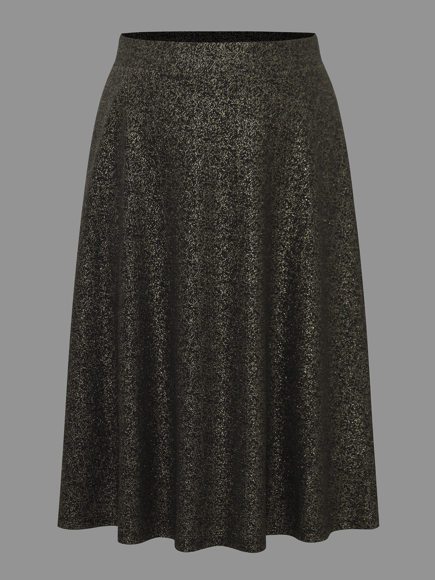 Plus Size Glitter Elastic Waist Pocket Midi Skirt Women Champagne Elegant Low stretch Slanted pocket Everyday Skirts BloomChic 30/6X 