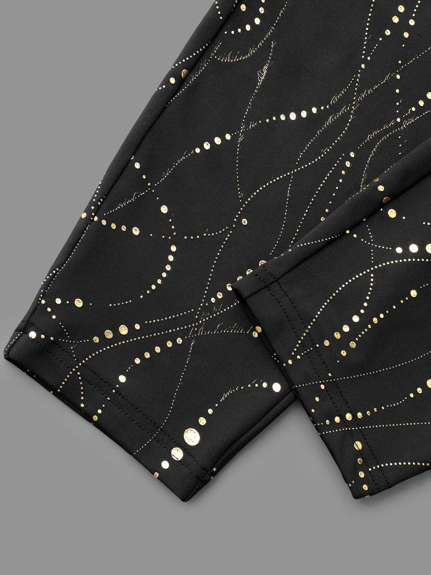 Plus Size Shiny Glitter Skinny Fit Leggings Women Black Elegant High stretch Skinny Mid Rise Everyday Leggings BloomChic 26/4X 