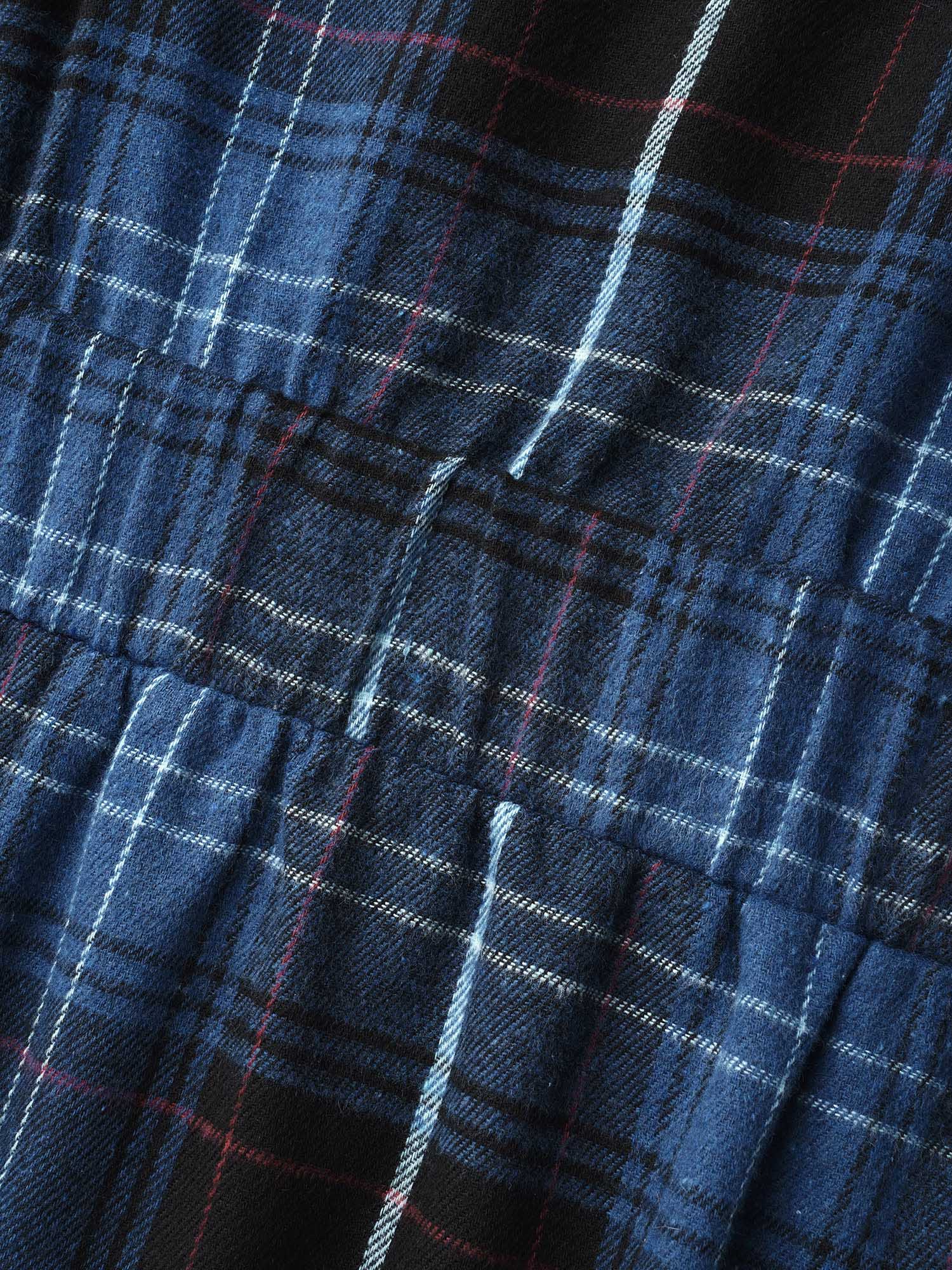 Plus Size Plaid Pattern Overall Buttons Slit Midi Dress Navy Women Casual Button Non Sleeveless Curvy BloomChic 26/4X 