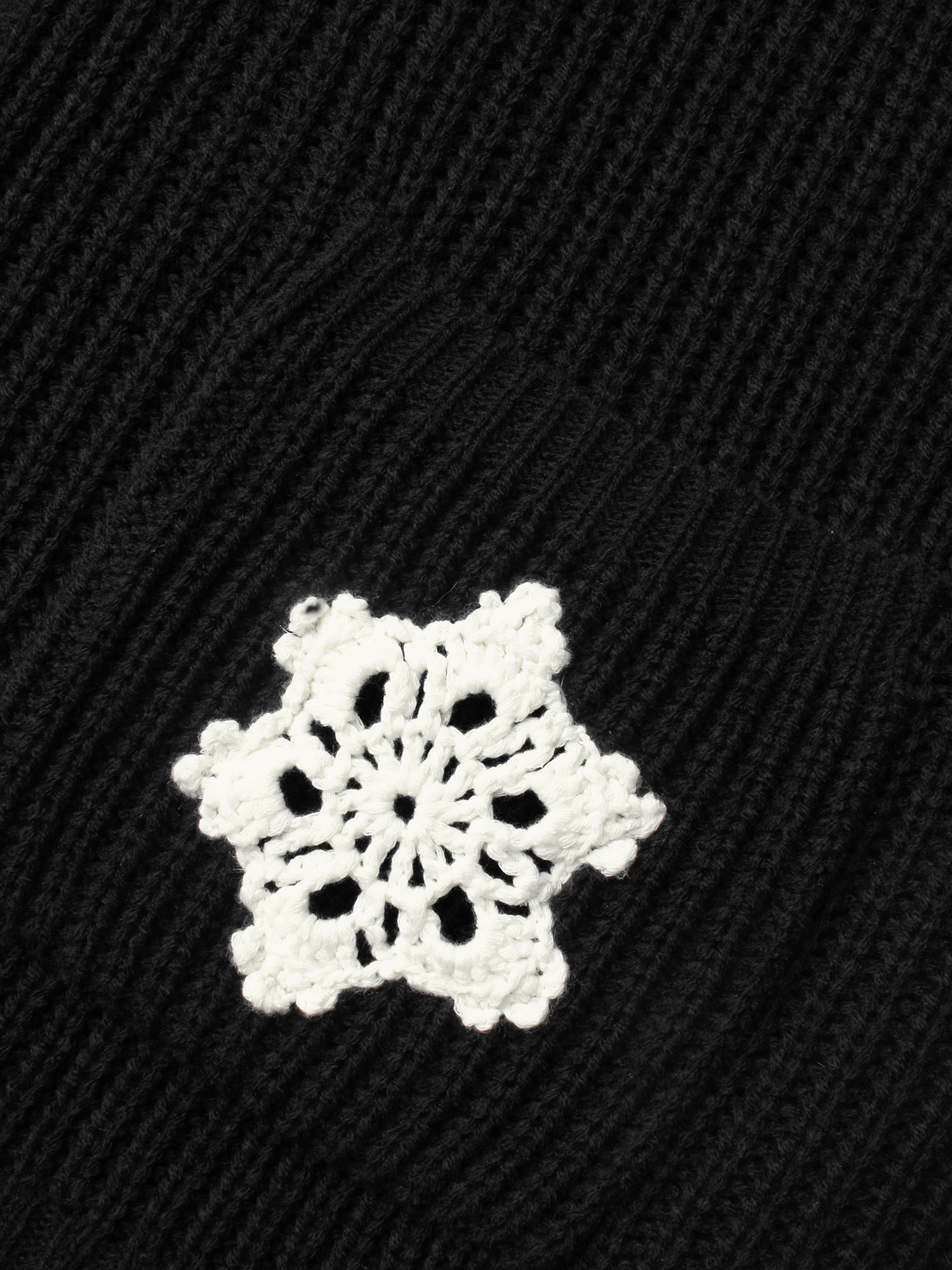 Plus Size Snowflakes Embroidered Open Cardigan Black Women Casual Loose Long Sleeve Everyday Cardigans BloomChic 10/M 