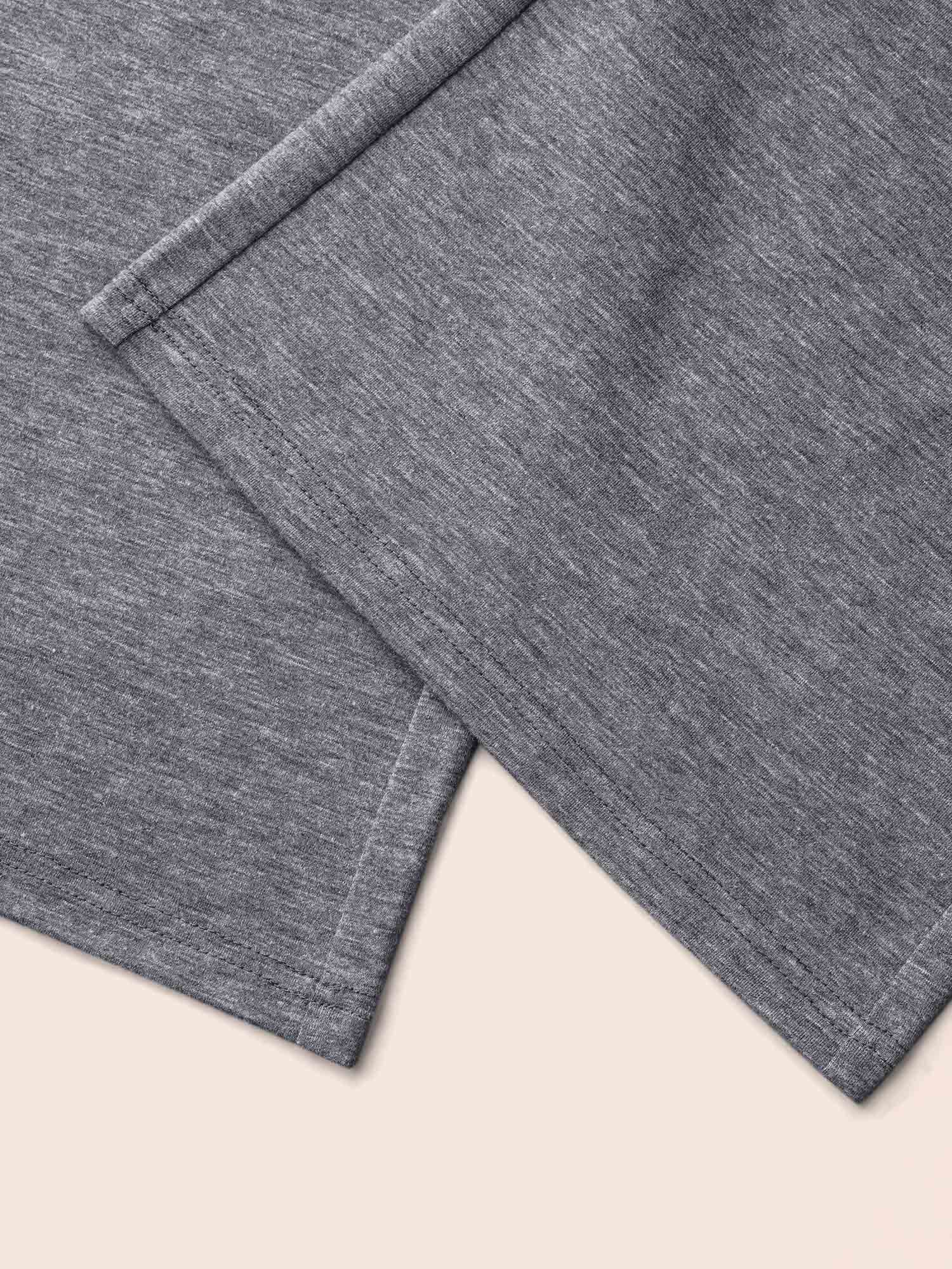 Plus Size Stretchy-Waist Heather Texture Flared Pants Women DarkGray Elegant Medium stretch Bootcut Mid Rise Everyday Leggings BloomChic 18-20/2X 