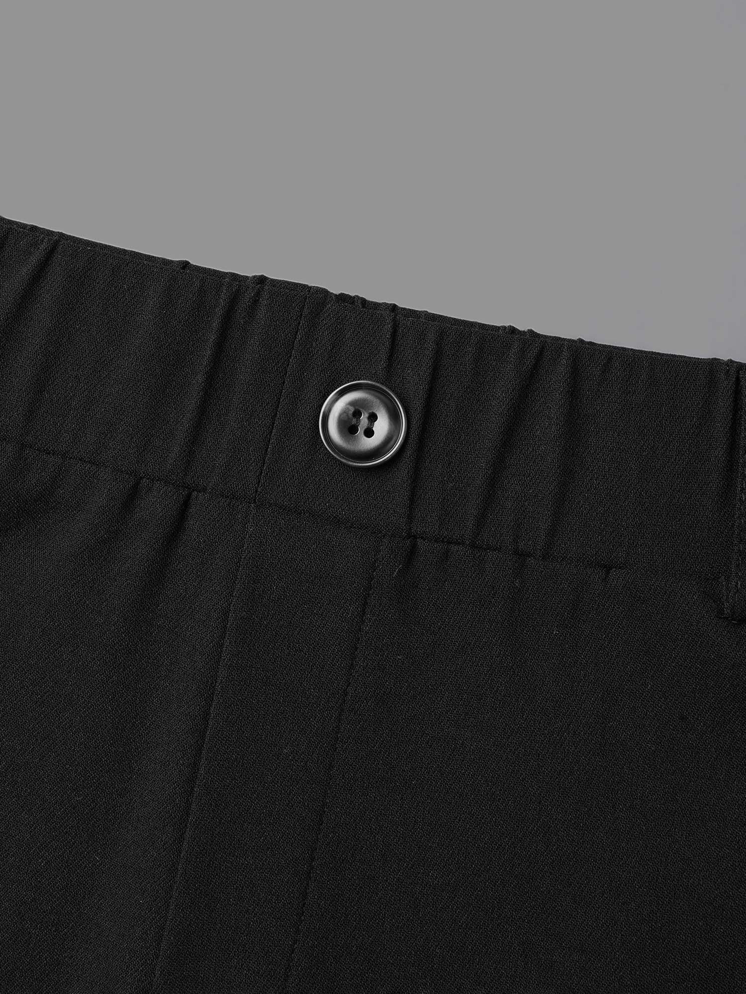 Plus Size No-Waist Gap Decorative Placket Skinny Pants Women Black Elegant Skinny Mid Rise Everyday Pants BloomChic 30/6X 