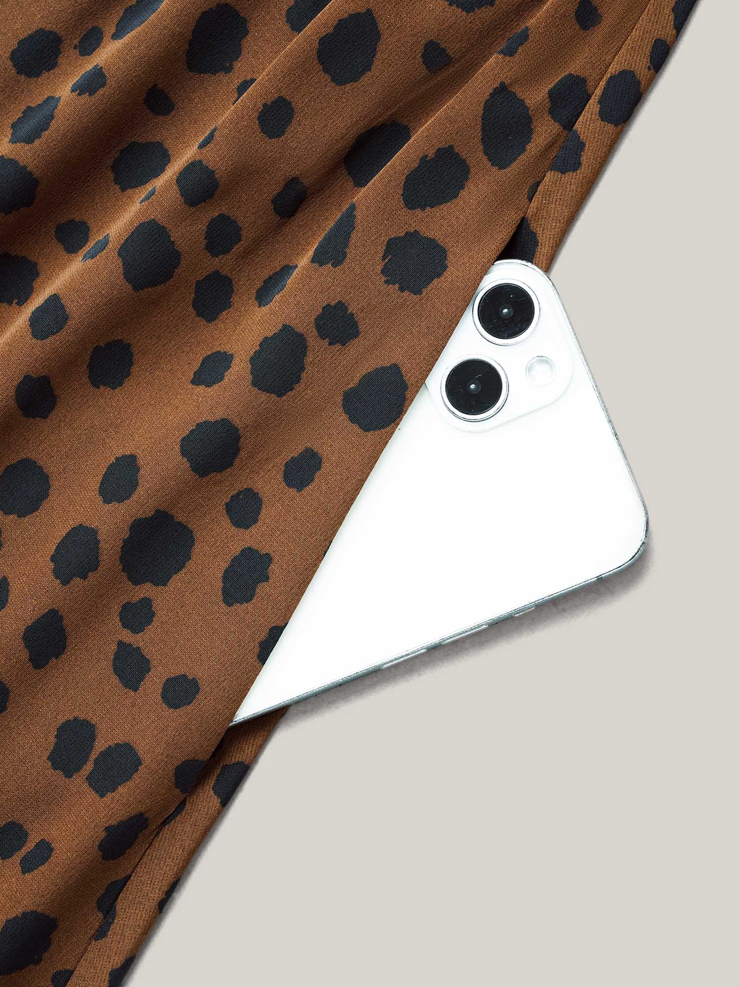 Plus Size Leopard Print Button Placket Midi Dress Browncoffeecolor Women Casual Button V-neck Half Sleeve Curvy BloomChic 18-20/2X 