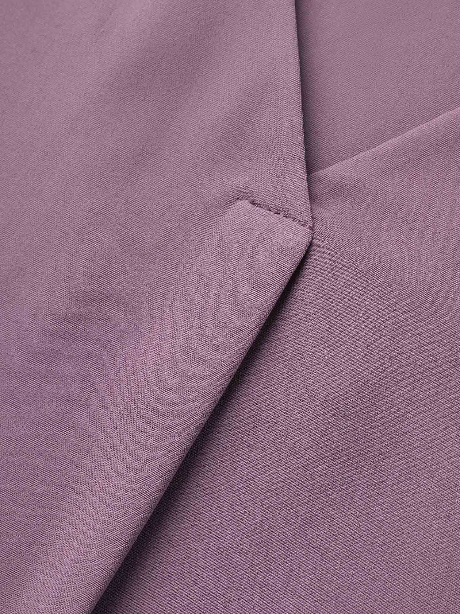 Plus Size Mauve Pleated-Front Flutter Sleeve Shirt Women At the Office Short sleeve V-neck Work Blouses BloomChic 14-16/1X 