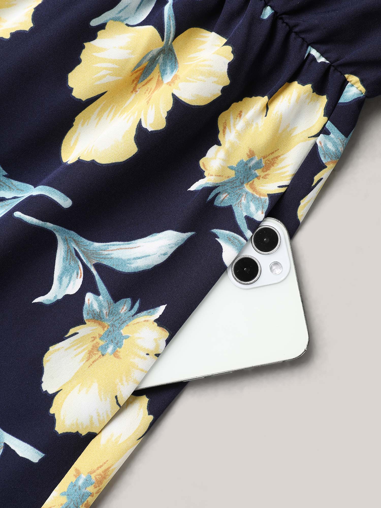 Plus Size Spring Flowers V-Neck Tiered Midi Dress Indigo Women Elegant Overlapping V-neck Half Sleeve Curvy BloomChic 12/L 