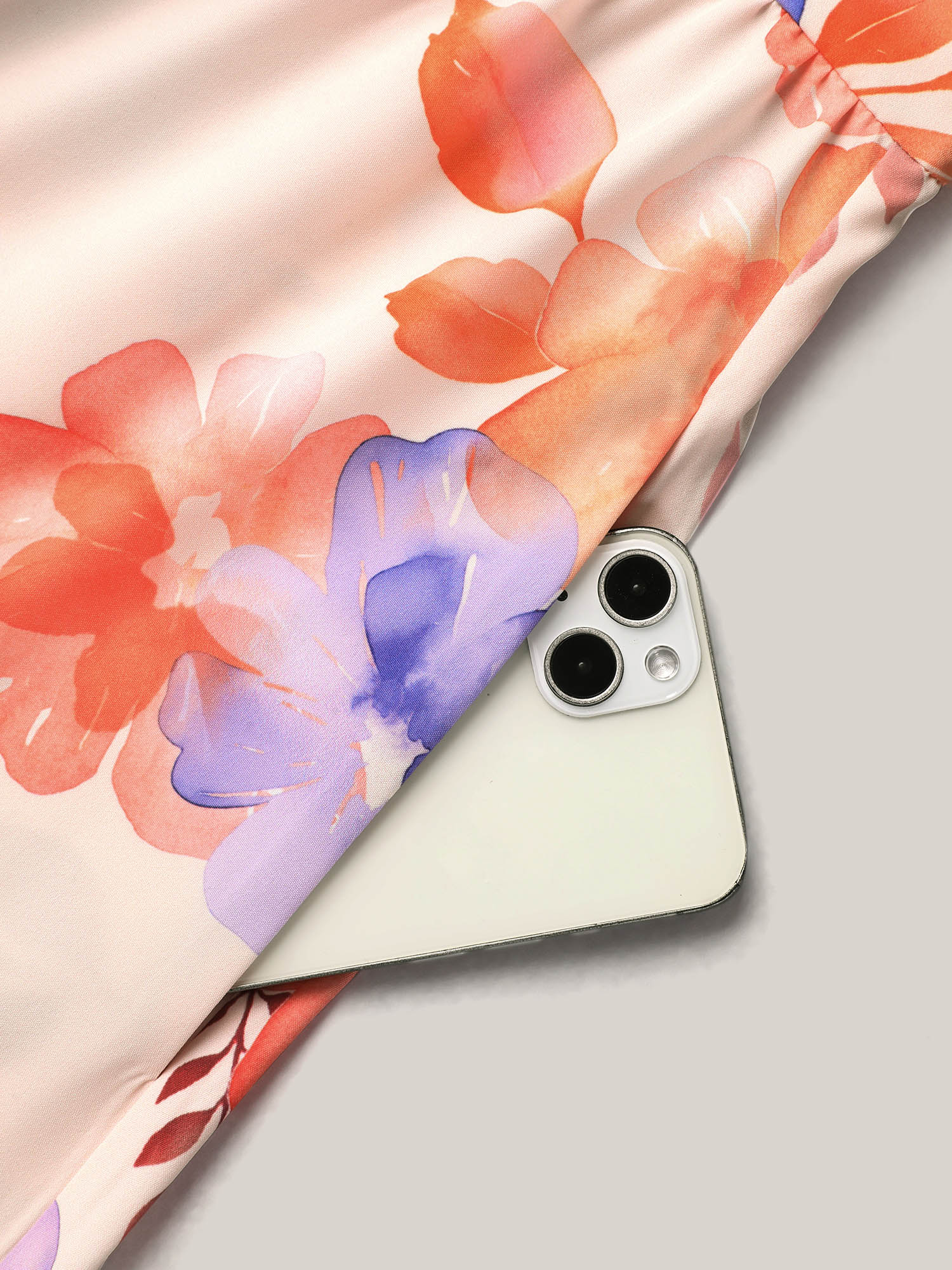 Plus Size Floral Fusion Front-Placket Midi Dress Blush Women Elegant Button V-neck Elbow-length sleeve Curvy BloomChic 14-16/1X 