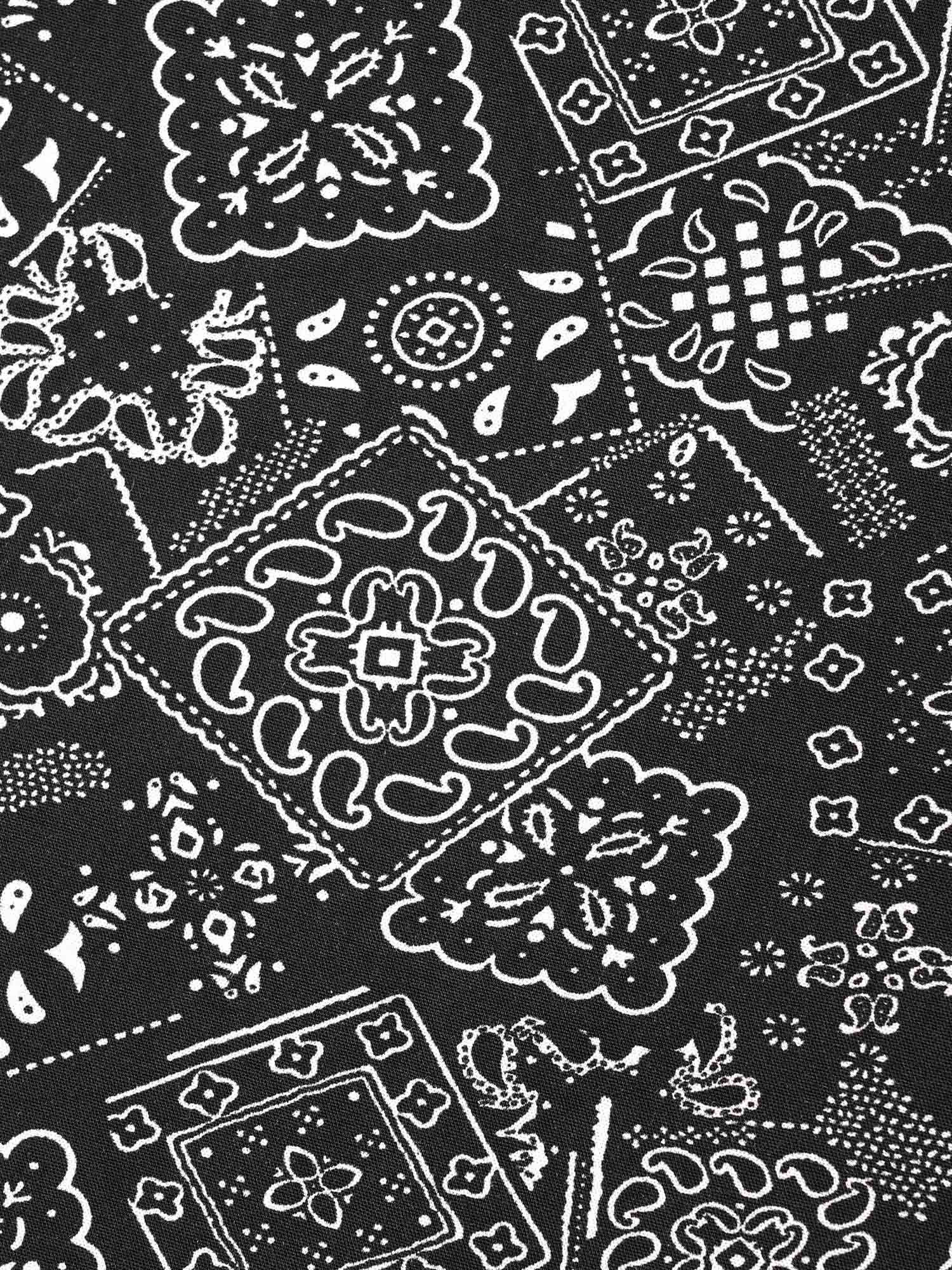 Plus Size Black Boho Print Neck-Tie Blouse Women Resort Short sleeve Ribbon-tied collar Vacation Blouses BloomChic 22-24/3X 