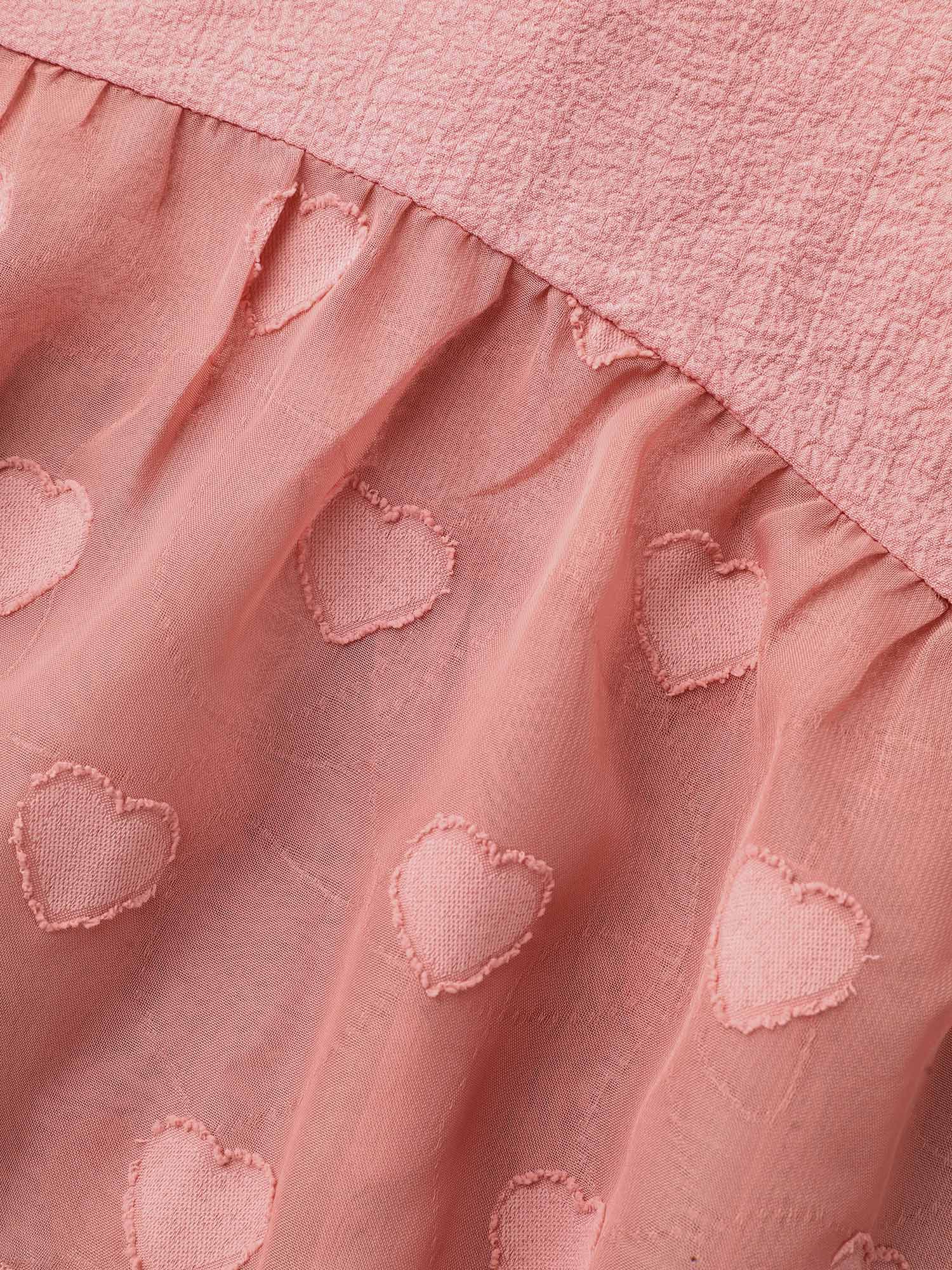 Plus Size Rouge Love Textured Patchwork Sheer Tiered Ruffles Blouse Women Elegant Elbow-length sleeve V-neck Everyday Blouses BloomChic 14-16/1X 