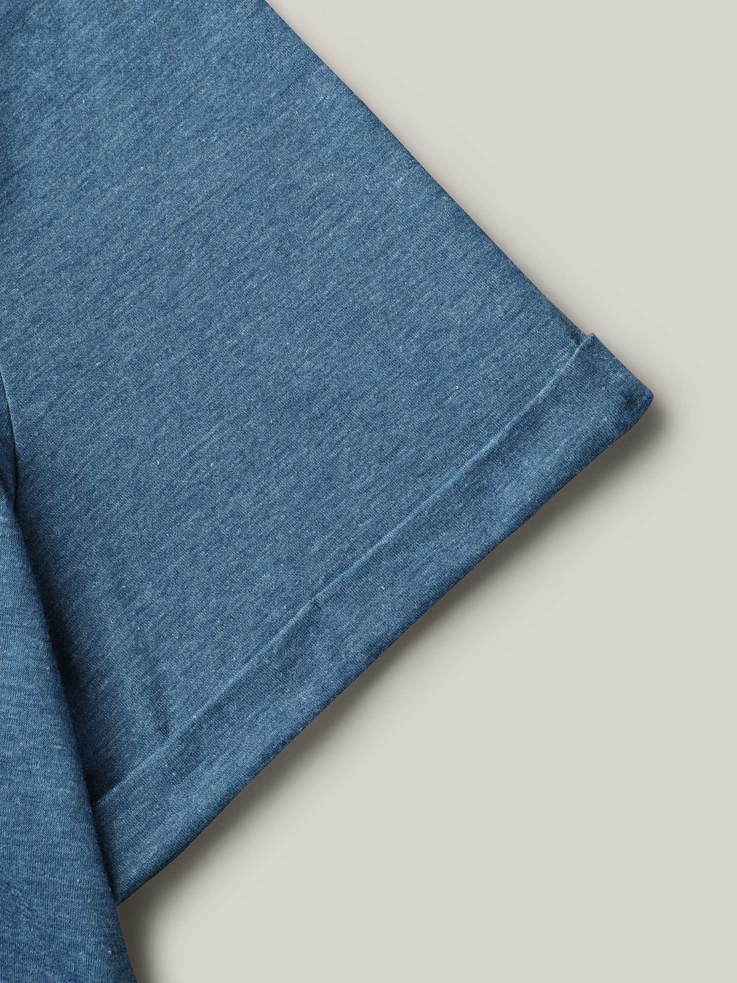 Plus Size Button-Front Half Sleeve Fitted T-Shirt Cerulean Women Casual Roll Hem Notched collar Everyday T-shirts BloomChic 30/6X 