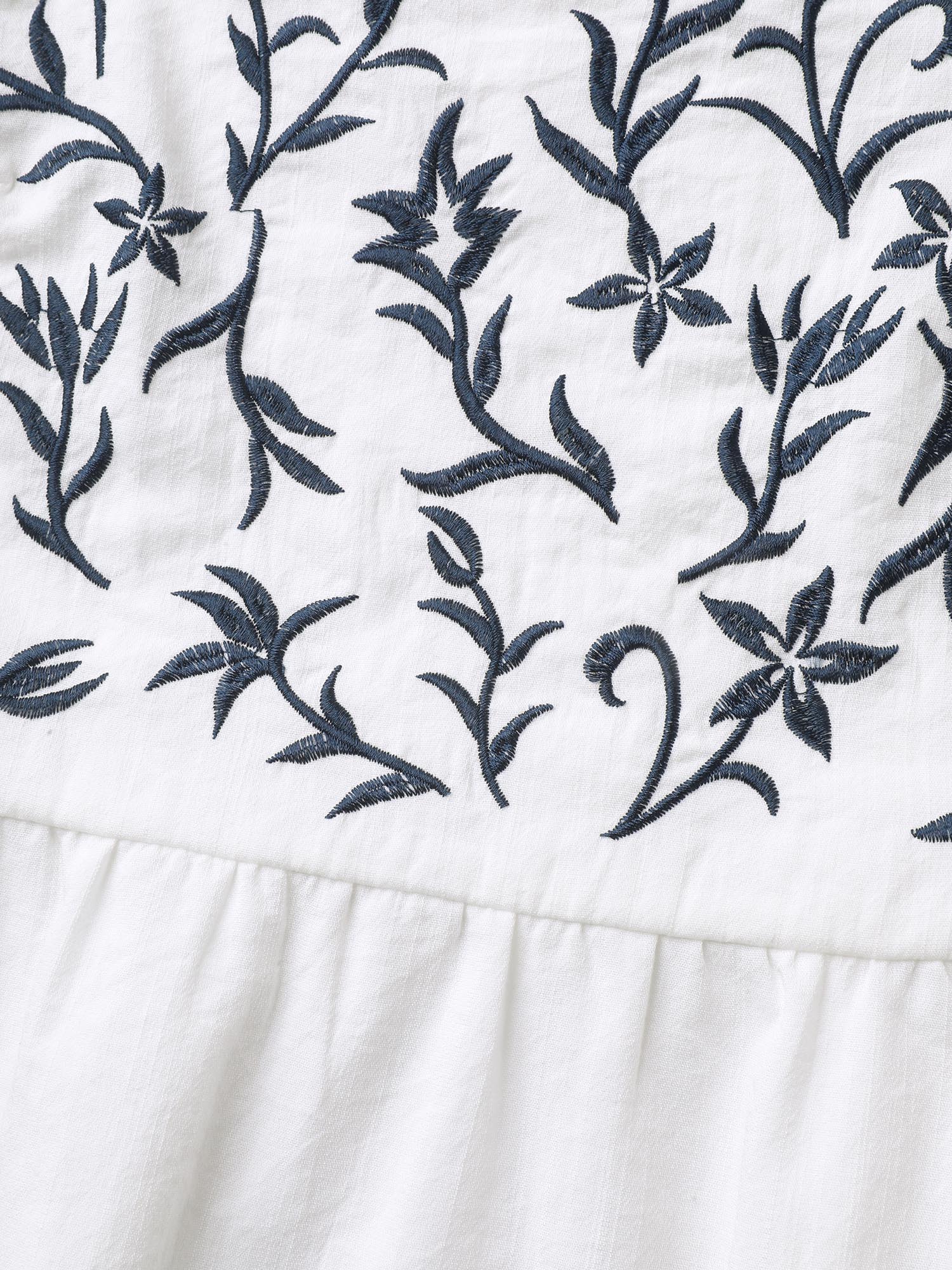 Plus Size Originalwhite Embroidered Layered Flutter Sleeve Blouse Women Resort Cap Sleeve Square Neck Vacation Blouses BloomChic 12/L 