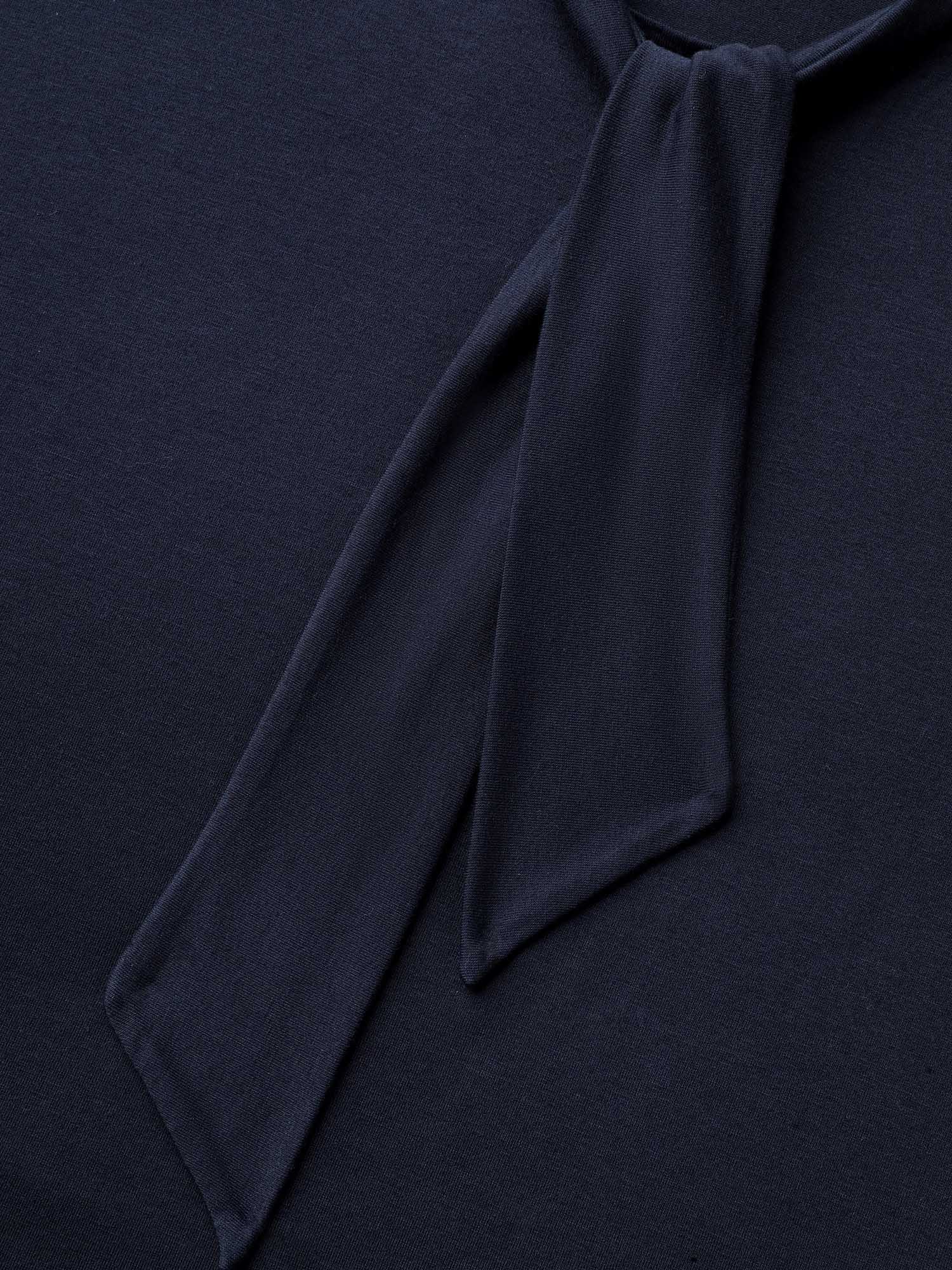 Plus Size Knotted Neckline Fitted Sleeveless Blouse Women Indigo At the Office Non Ribbon-tied collar Work Tank Tops Camis BloomChic 10/M 