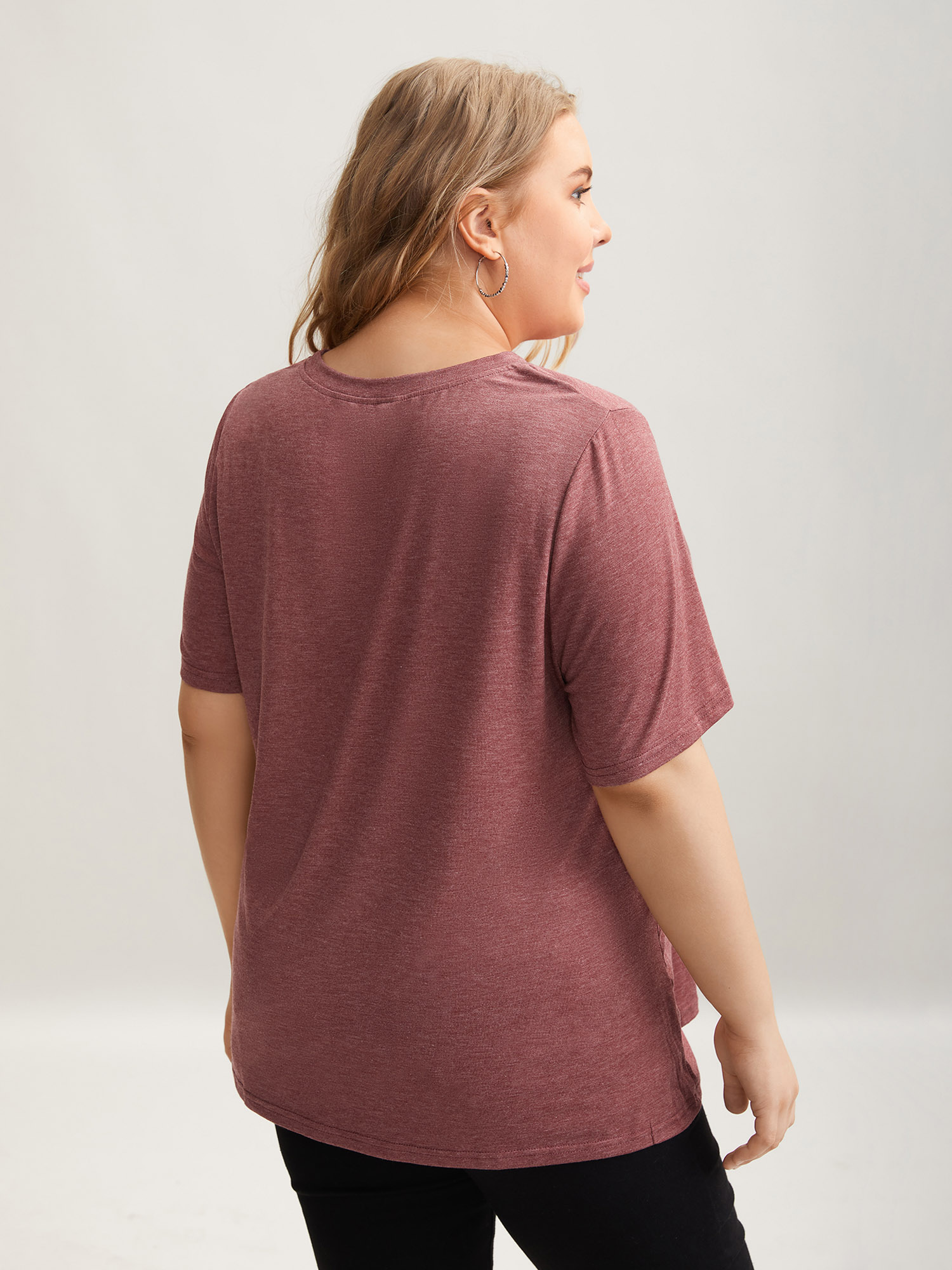 Plus Size Playful Cats Print Crew Neck T-Shirt Russet Women Casual Non Animals Round Neck Everyday T-shirts BloomChic 18-20/2X 