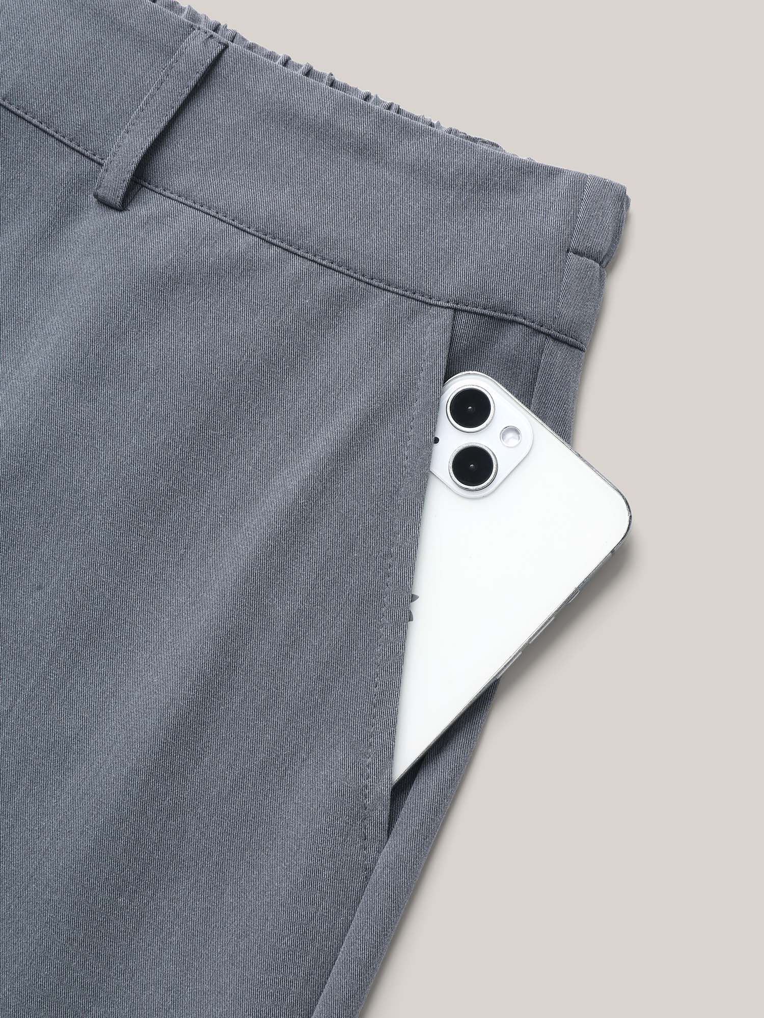 Plus Size Heathered Stretchy Waist Wide-Leg Pants Women DimGray At the Office Wide Leg Mid Rise Work Pants BloomChic 28/5X 