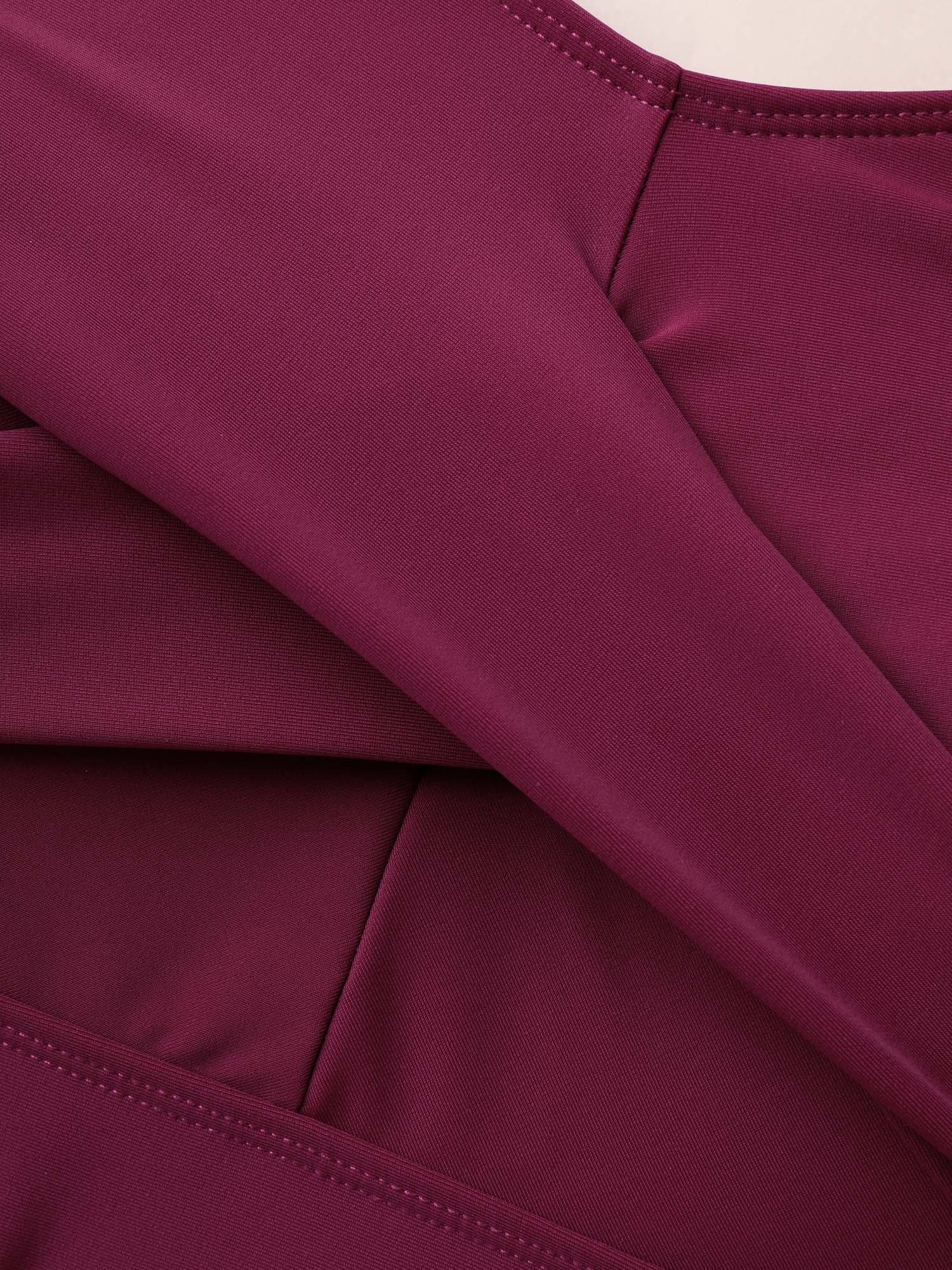 Plus Size Twist-Front Flutter Sleeve Swim Top Women`s Swimwear Plum Beach High stretch Skinny U-neck Curve Swim Tops BloomChic 14-16/1X 