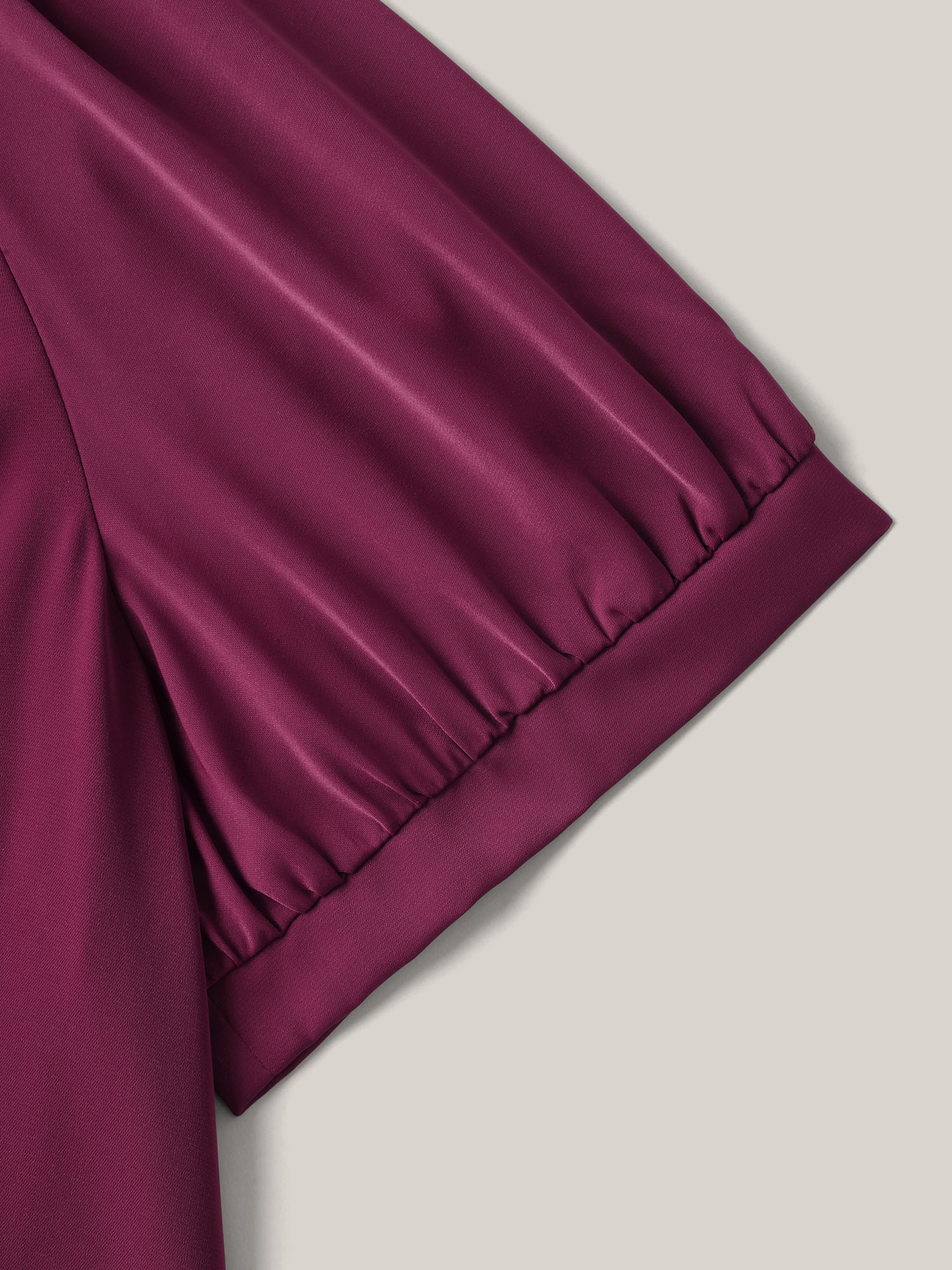 Plus Size Plum Button Detail Waist-Cinched A Line Blouse Women At the Office Short sleeve V-neck Work Blouses BloomChic 22-24/3X 