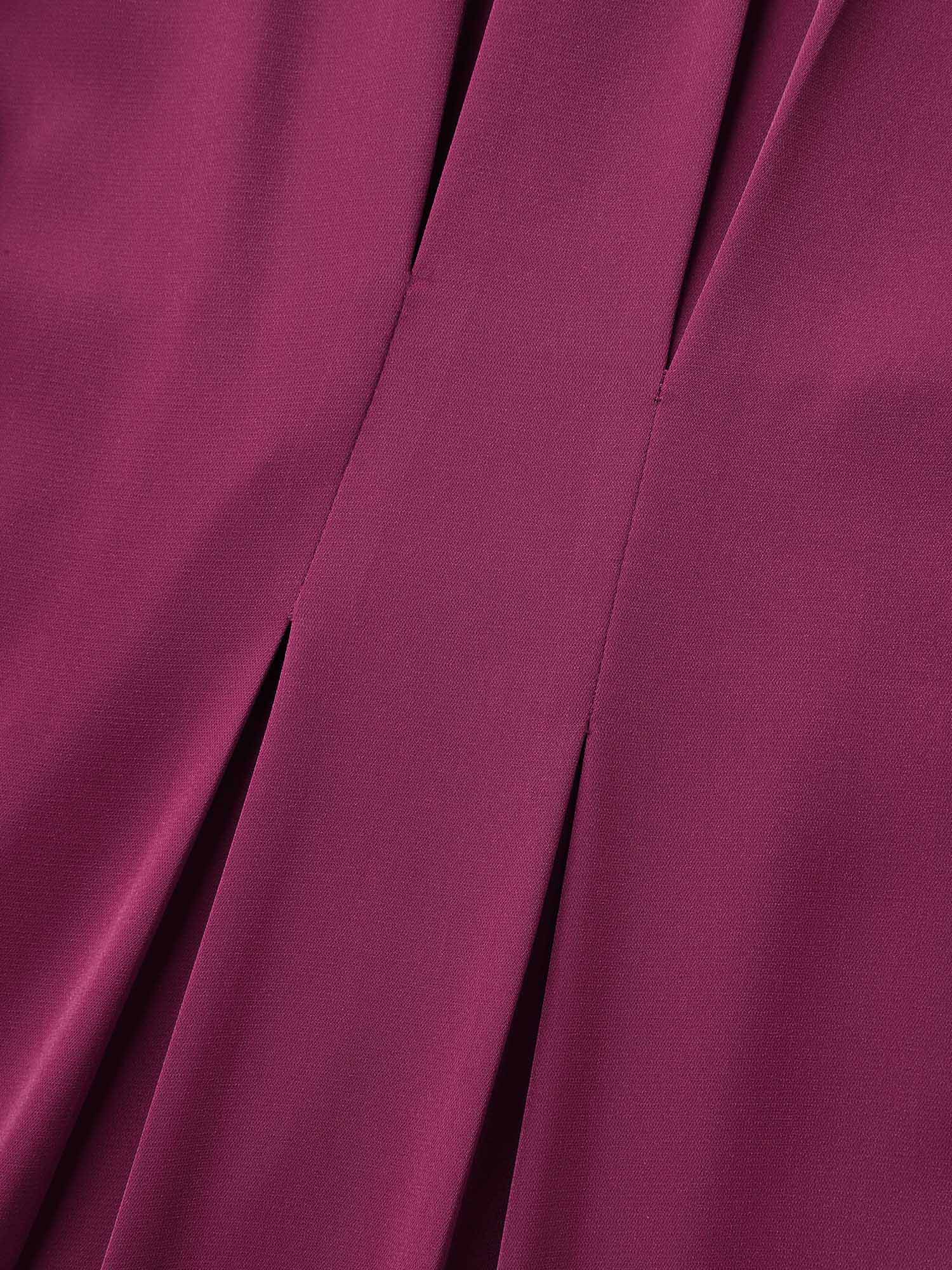 Plus Size Plum Button Detail Waist-Cinched A Line Blouse Women At the Office Short sleeve V-neck Work Blouses BloomChic 22-24/3X 