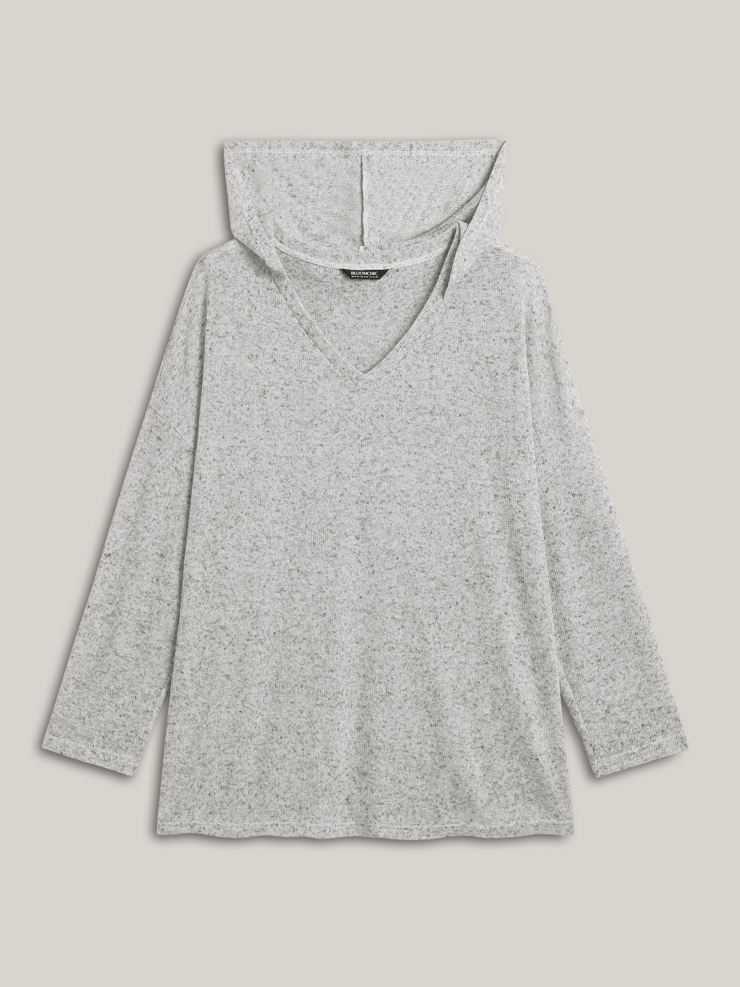 Plus Size Textured Sheer Hooded Everyday T-Shirt Multicolor Women Casual Texture Hooded Everyday T-shirts BloomChic 22-24/3X 