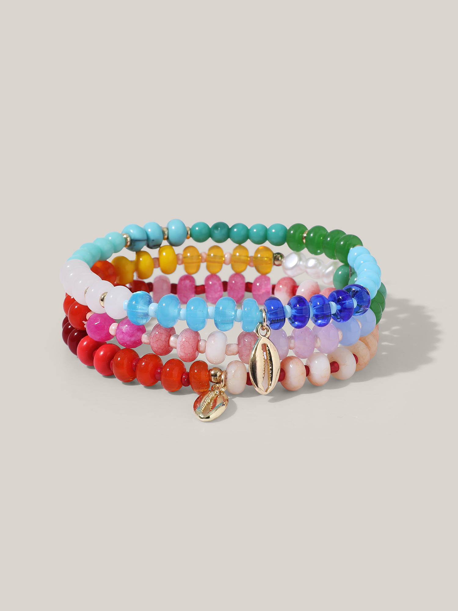 Colorful Beaded Stack Bracelet Women Everyday-Casual 22-30/3X-6X Resort Bracelets BloomChic