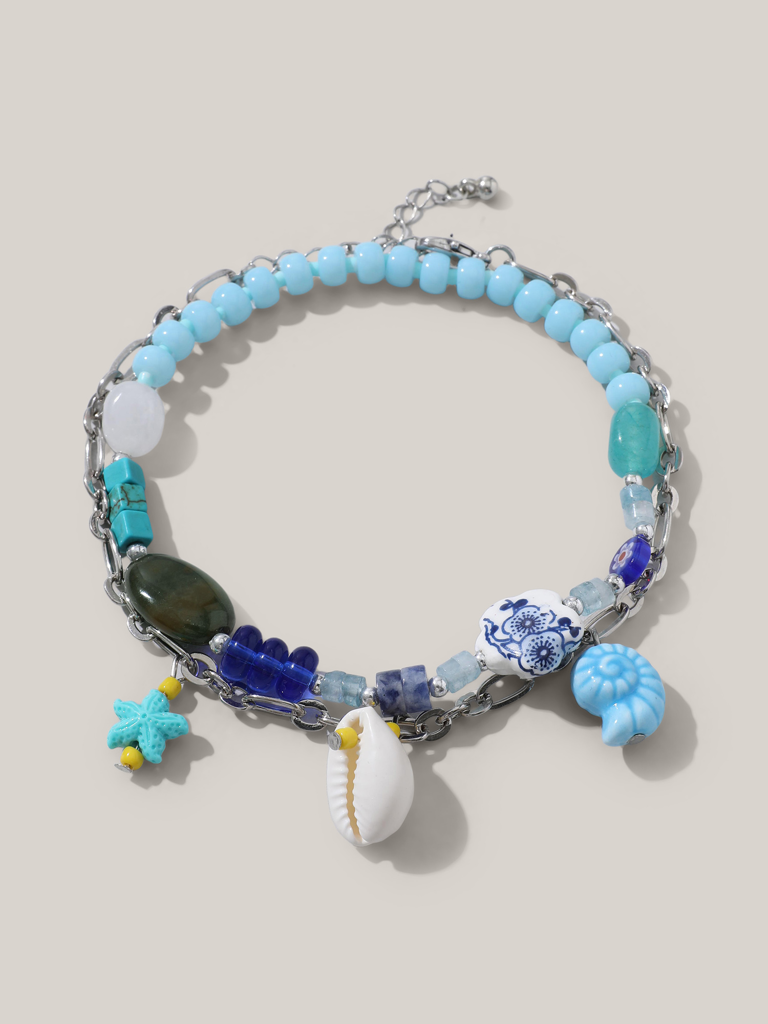 Natural Stone Sea Charms Bracelet Women Vacation 10-20/M-2X Resort Bracelets BloomChic