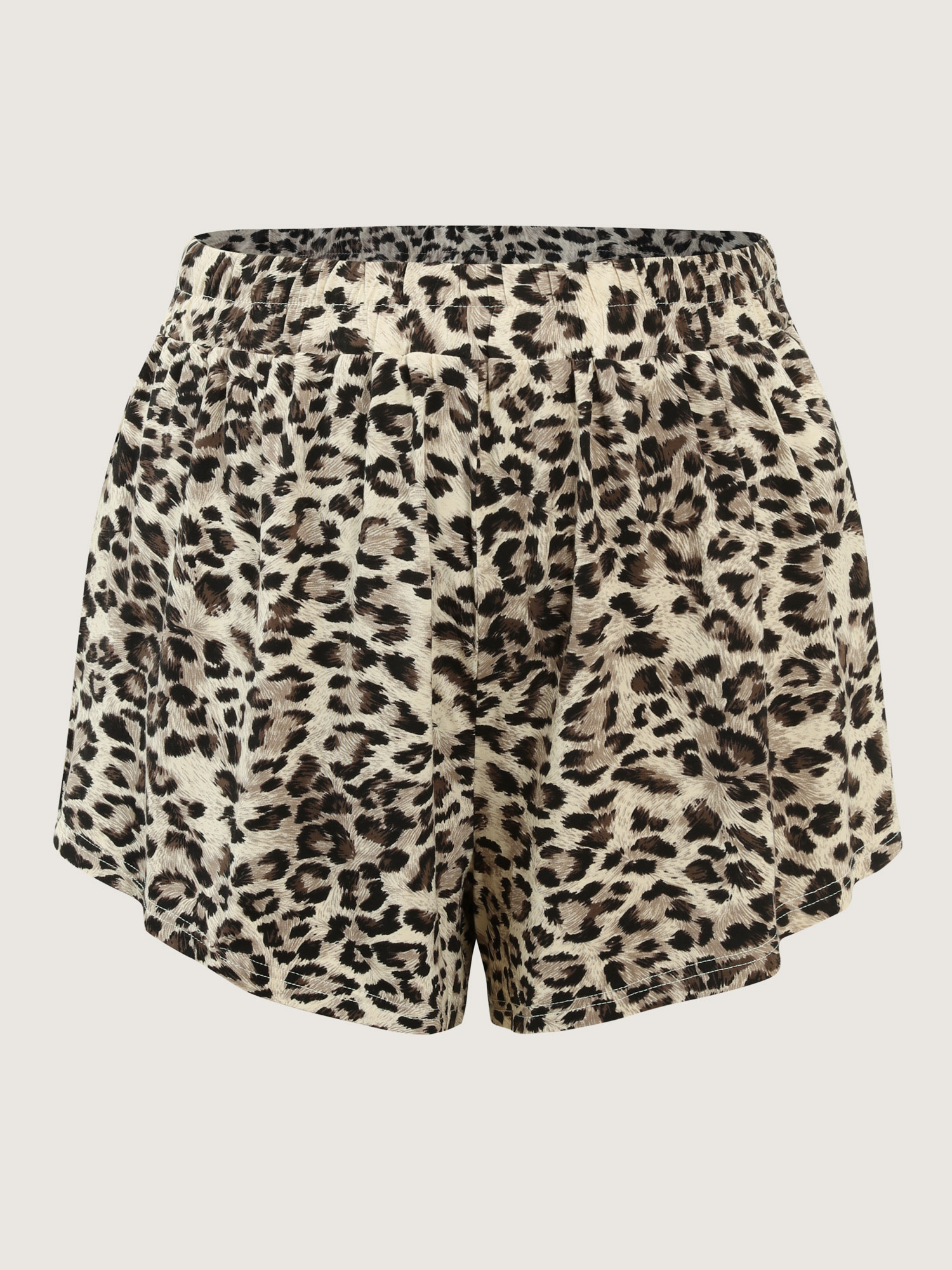 Side view of BloomChic Women's Plus Size Wild Leopard Print Two-Piece Pajama Set Leopard not graphics 14-16/1X