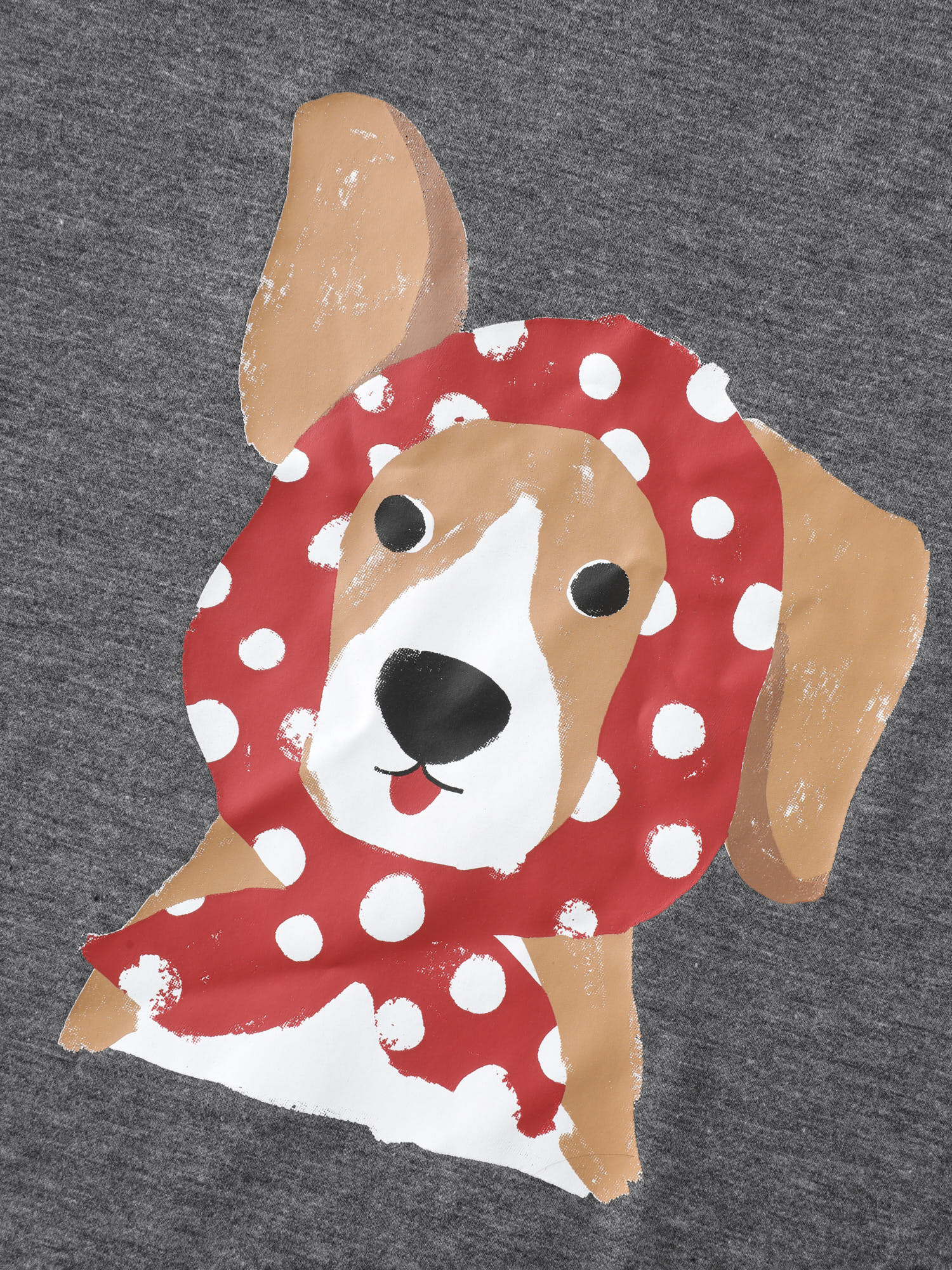 Side view of BloomChic Women's Plus Size Supersoft Puppy Print Lounge Set DimGray Short sleeve 26/4X