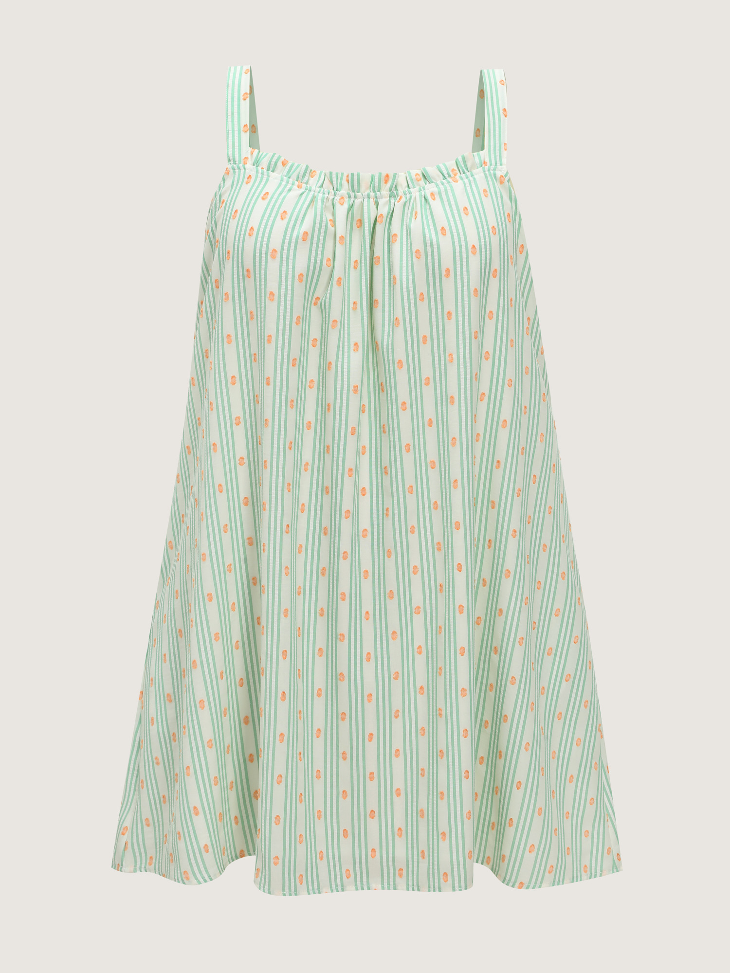 Side view of BloomChic Women's Plus Size Striped Print Relaxed-Fit Lounge Dress Turquoise not graphics Mini 14-16/1X