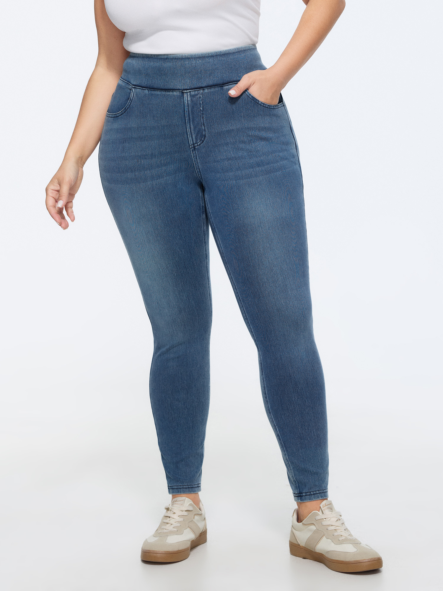 Bloomchic Stretchy Pull-on Skinny-fit Jeans In Denimindigo
